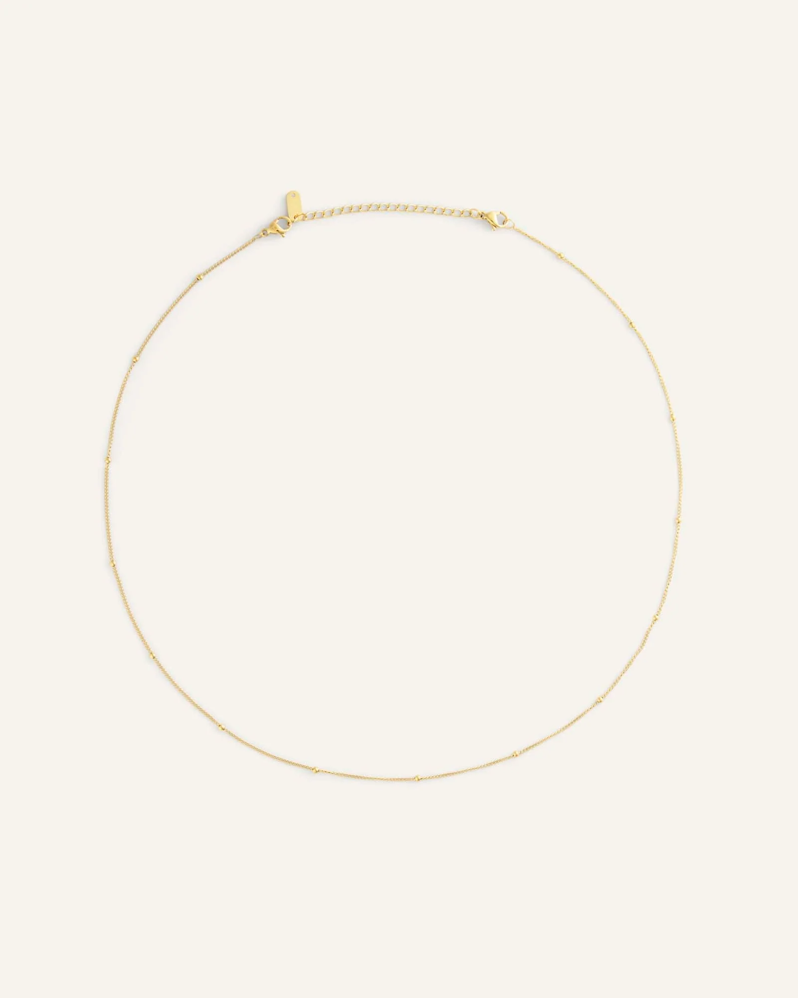 Beaded Chain Gold Necklace - Image 4