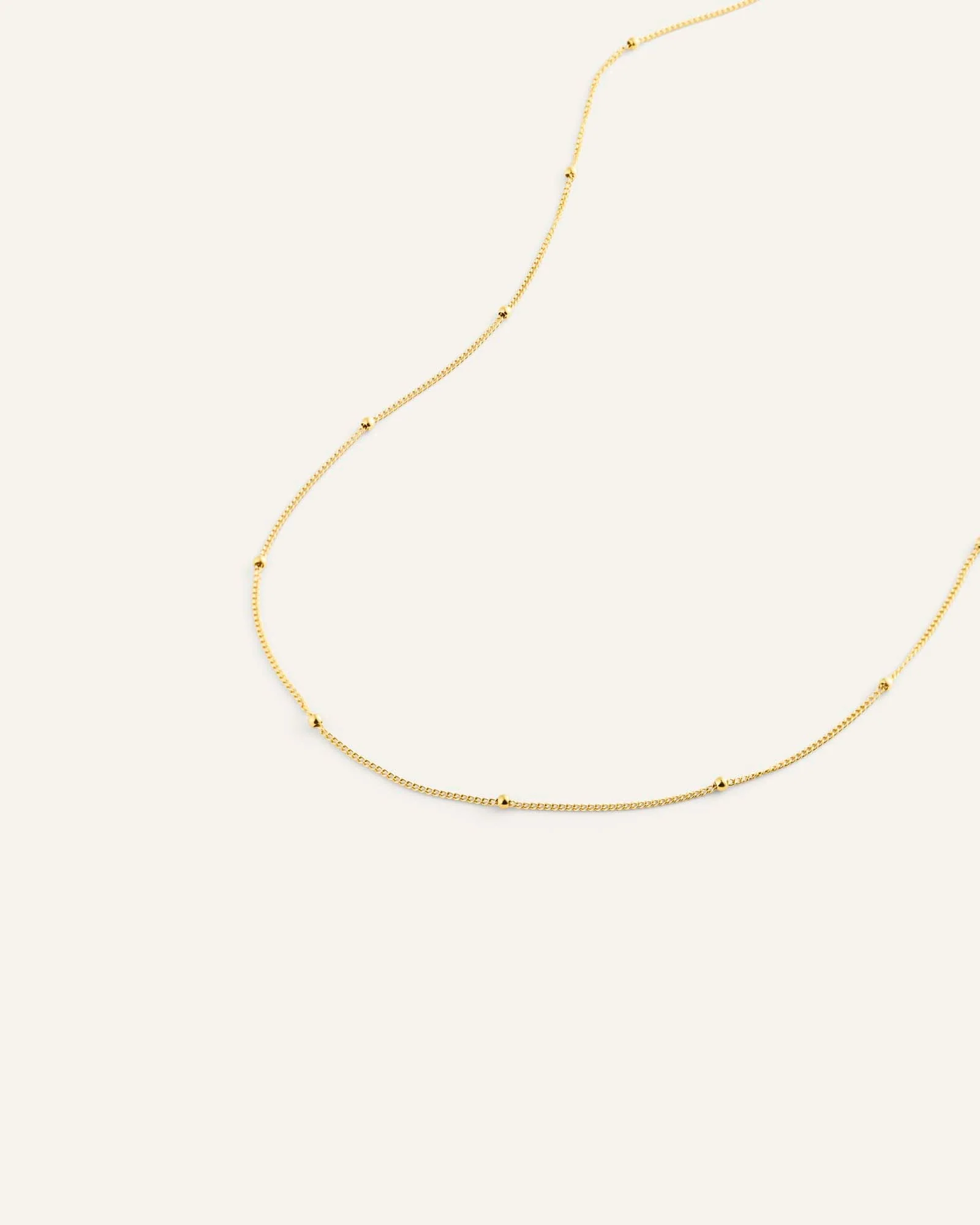 Beaded Chain Gold Necklace - Image 5