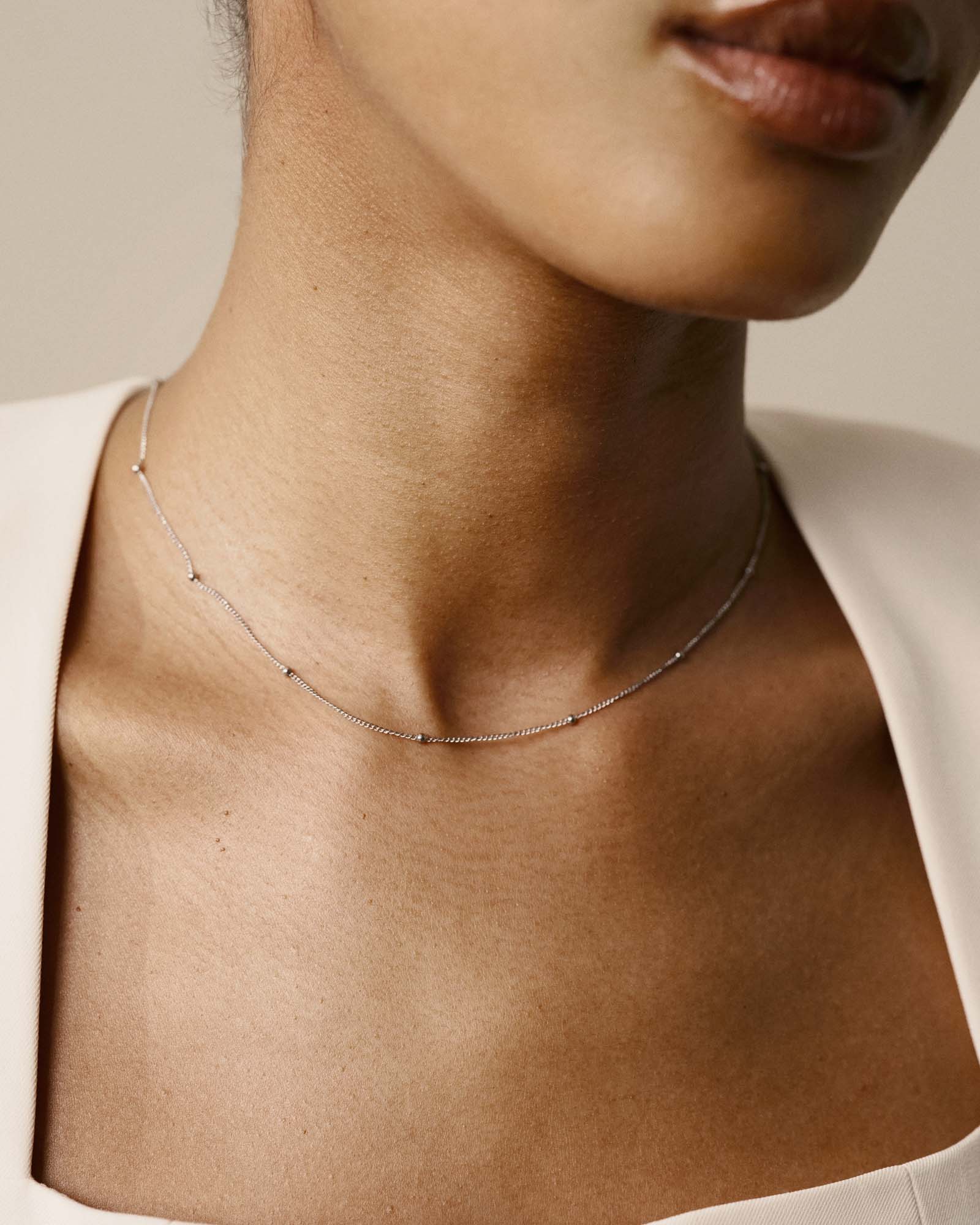 Beaded Chain Steel Necklace - Image 3