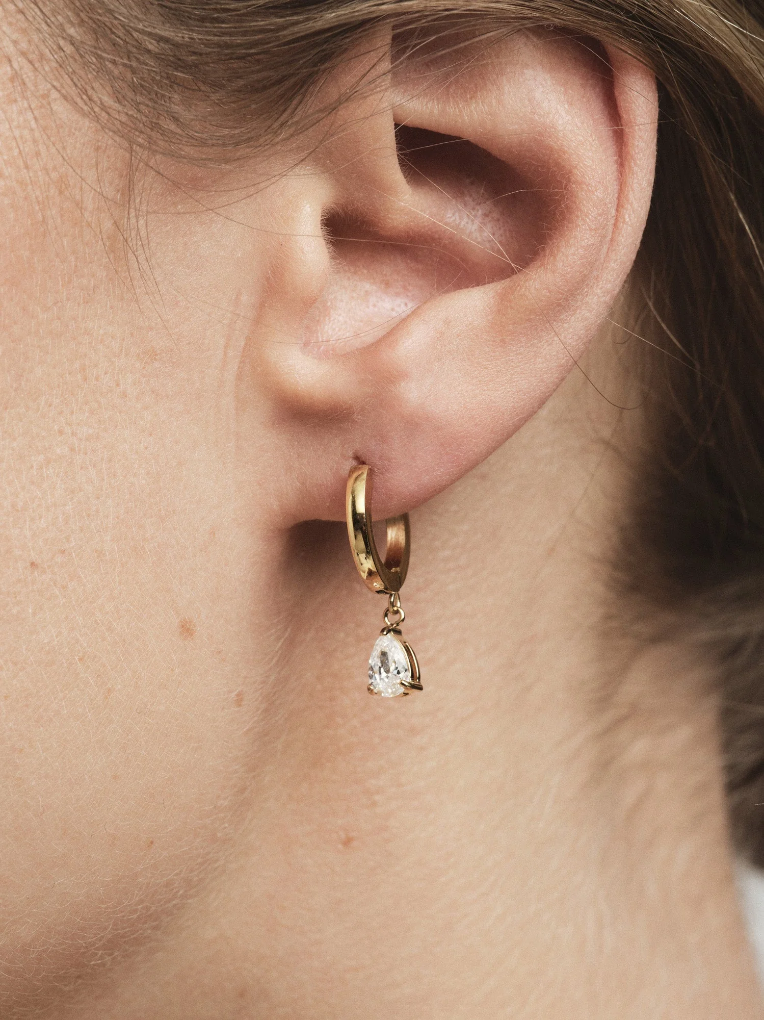 Belle White Hoops - Image 3
