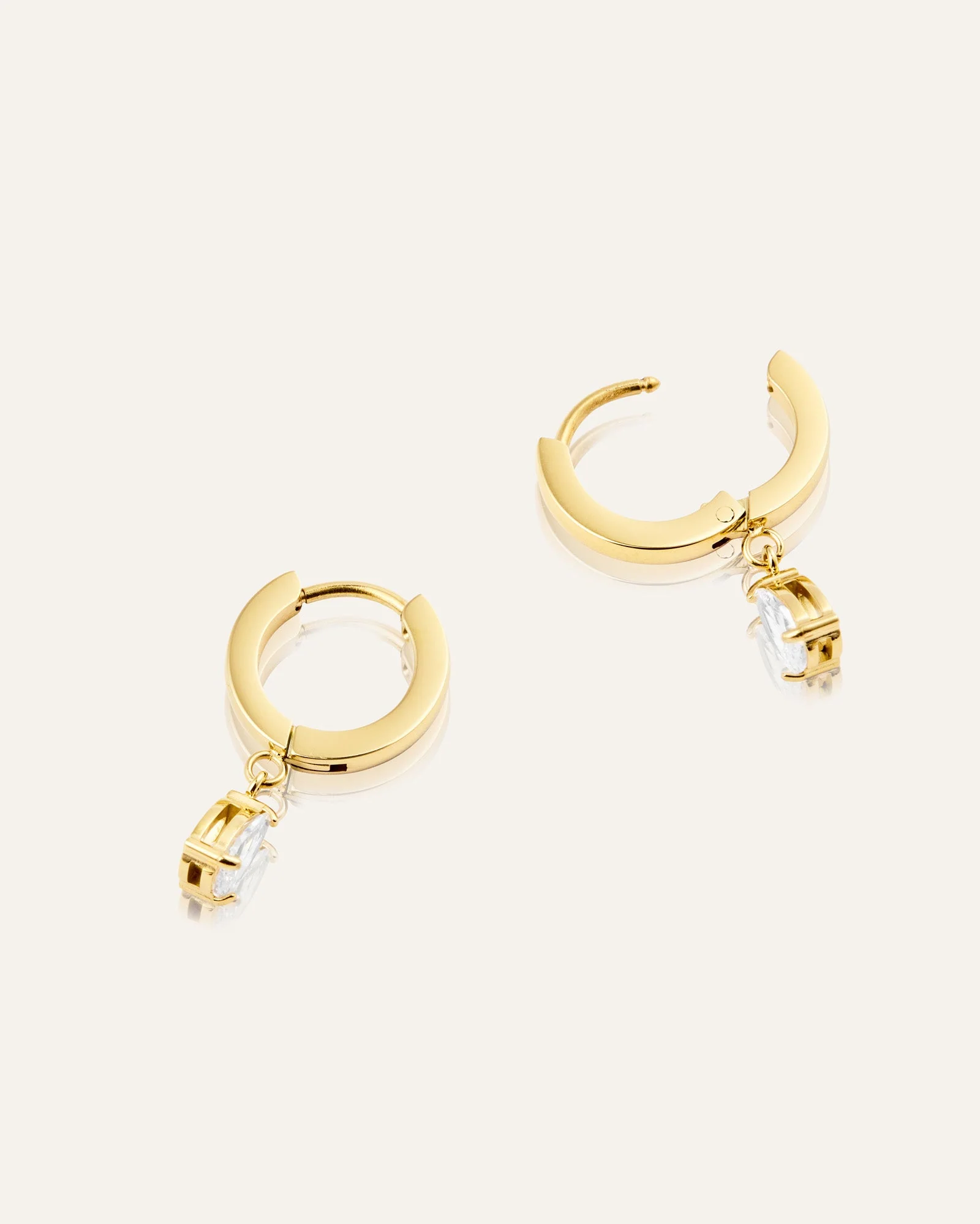 Belle White Hoops - Image 4