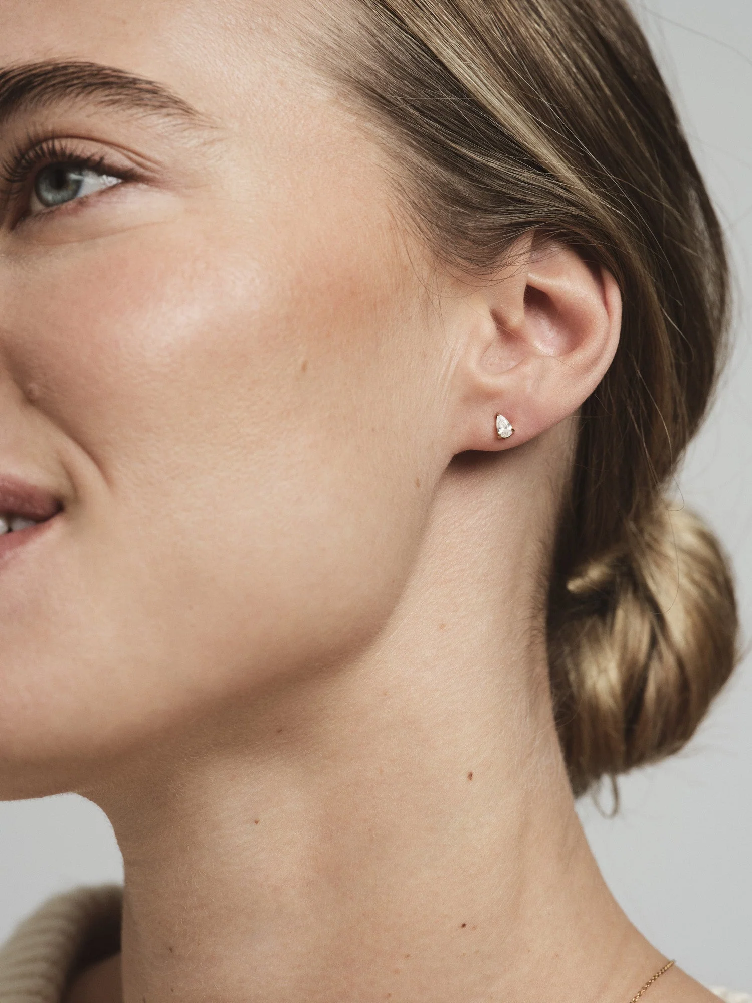 Belle White Small Studs - Image 2