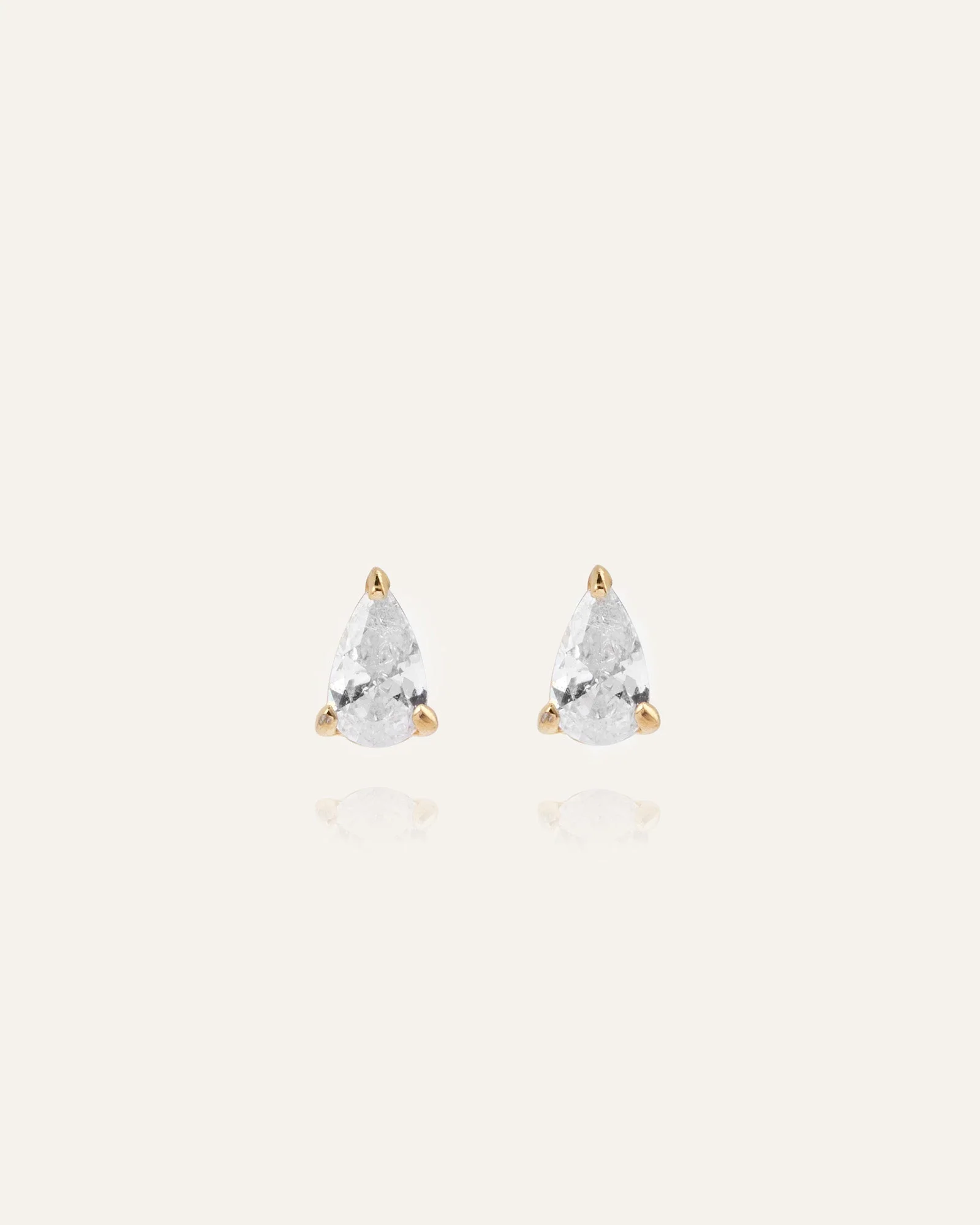 Belle White Small Studs - Image 4