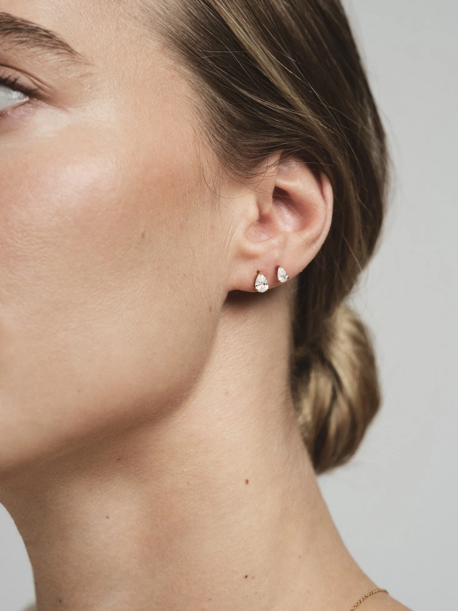 Belle White Small Studs - Image 6
