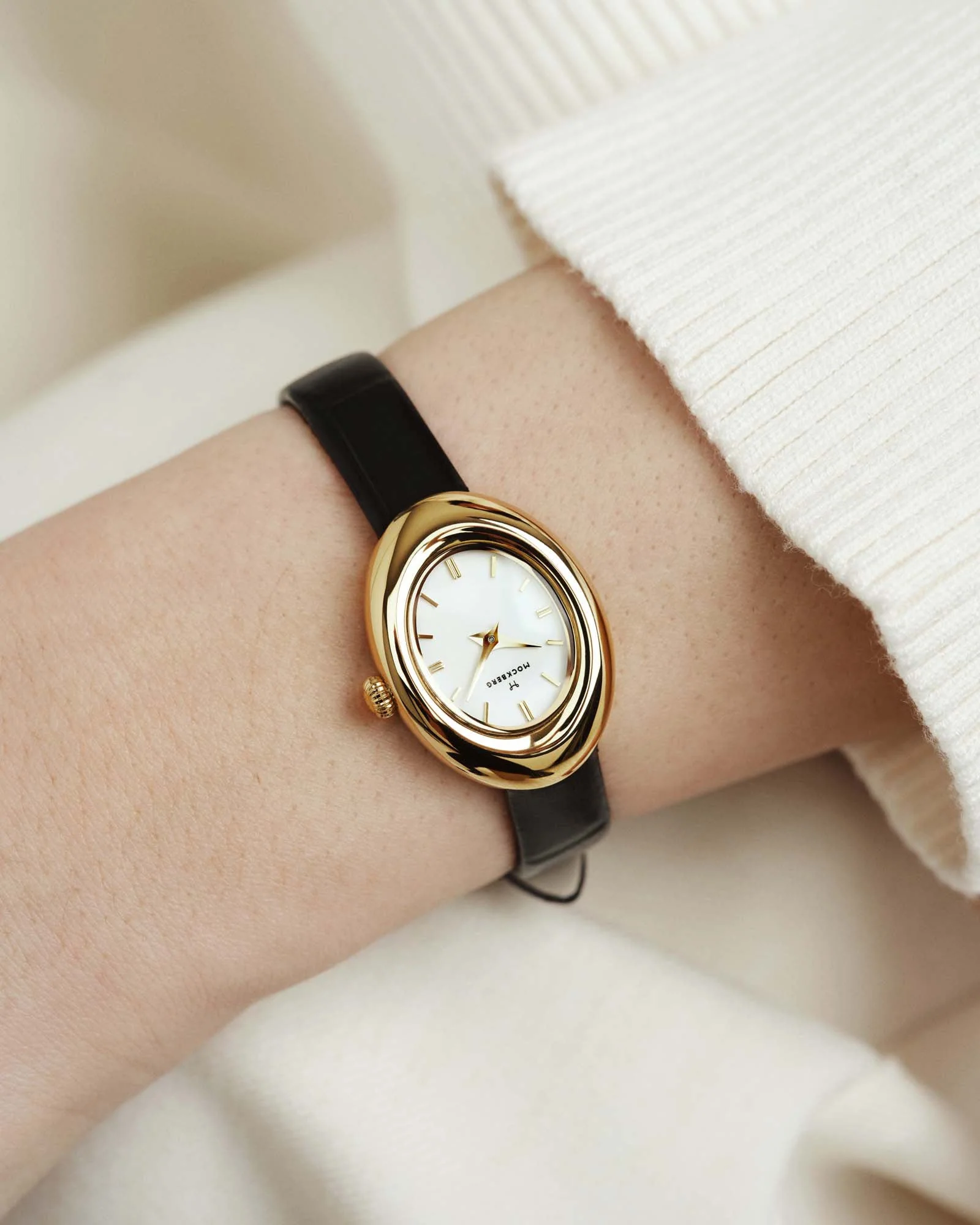 Belle Oval Leather Watch - Image 3