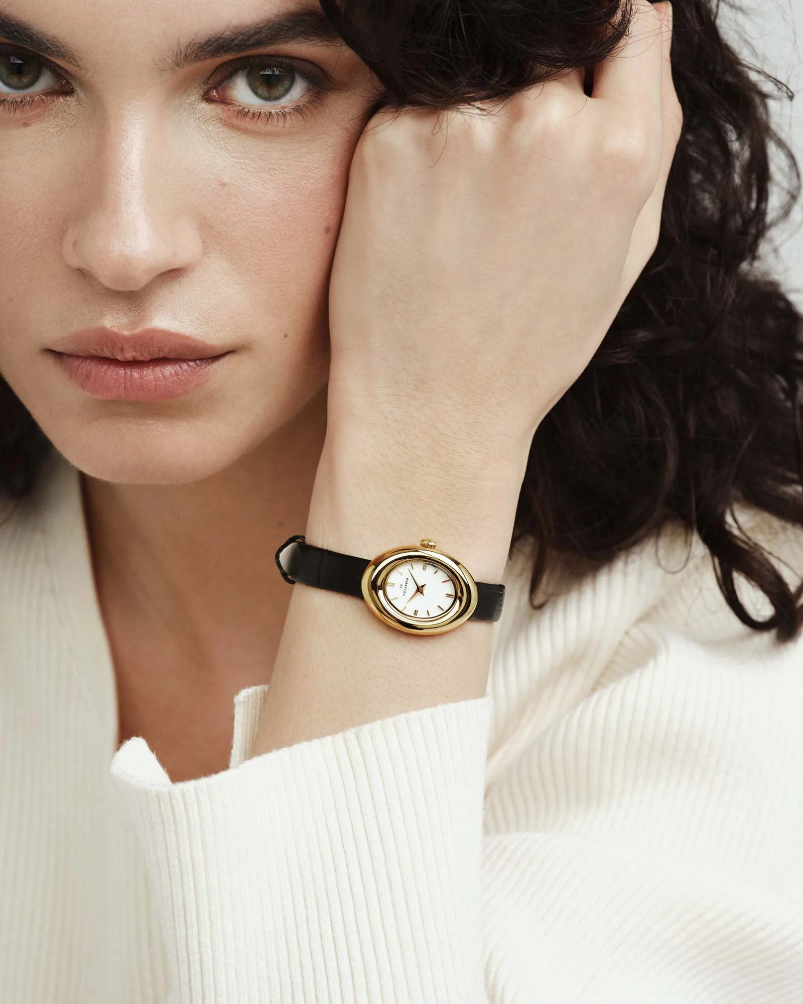 Belle Oval Leather Watch - Image 6