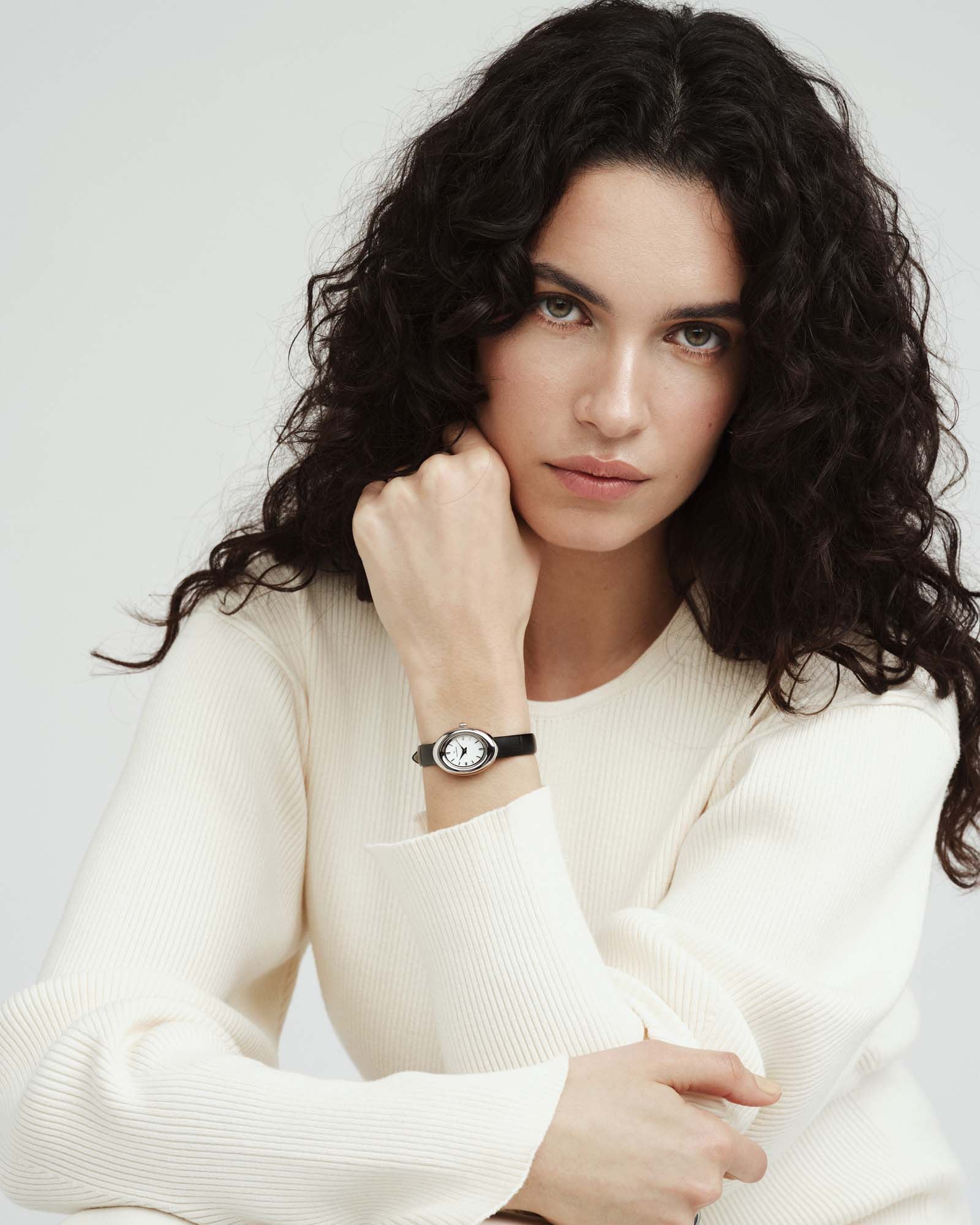 Belle Oval Leather Watch - Image 2