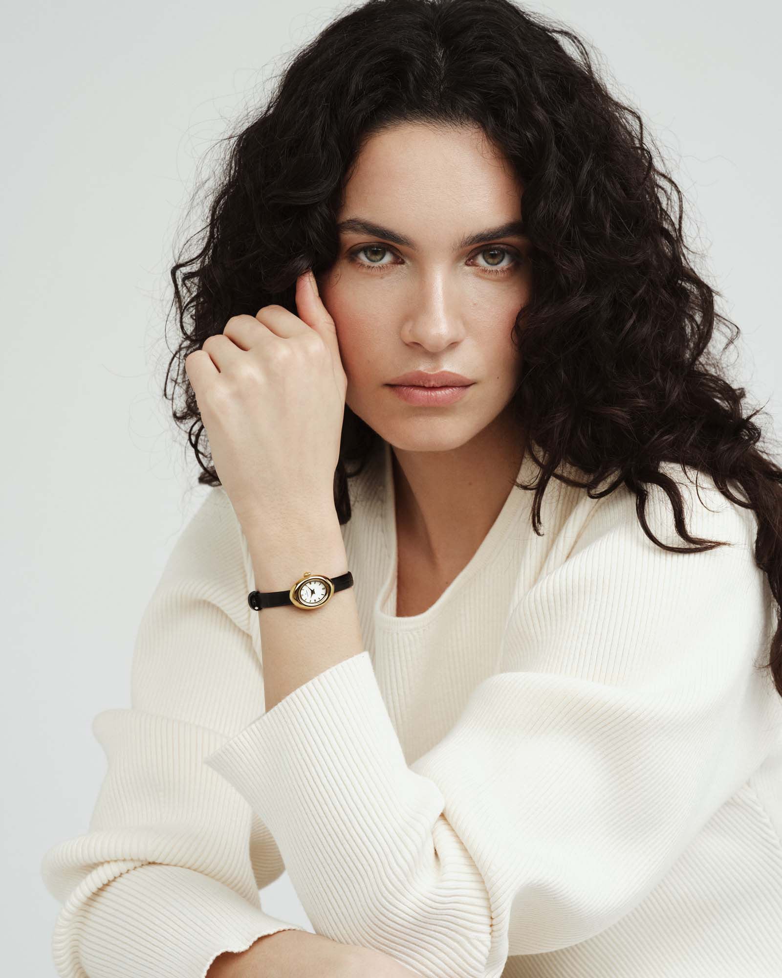 Belle Oval Petite Leather Watch - Image 2