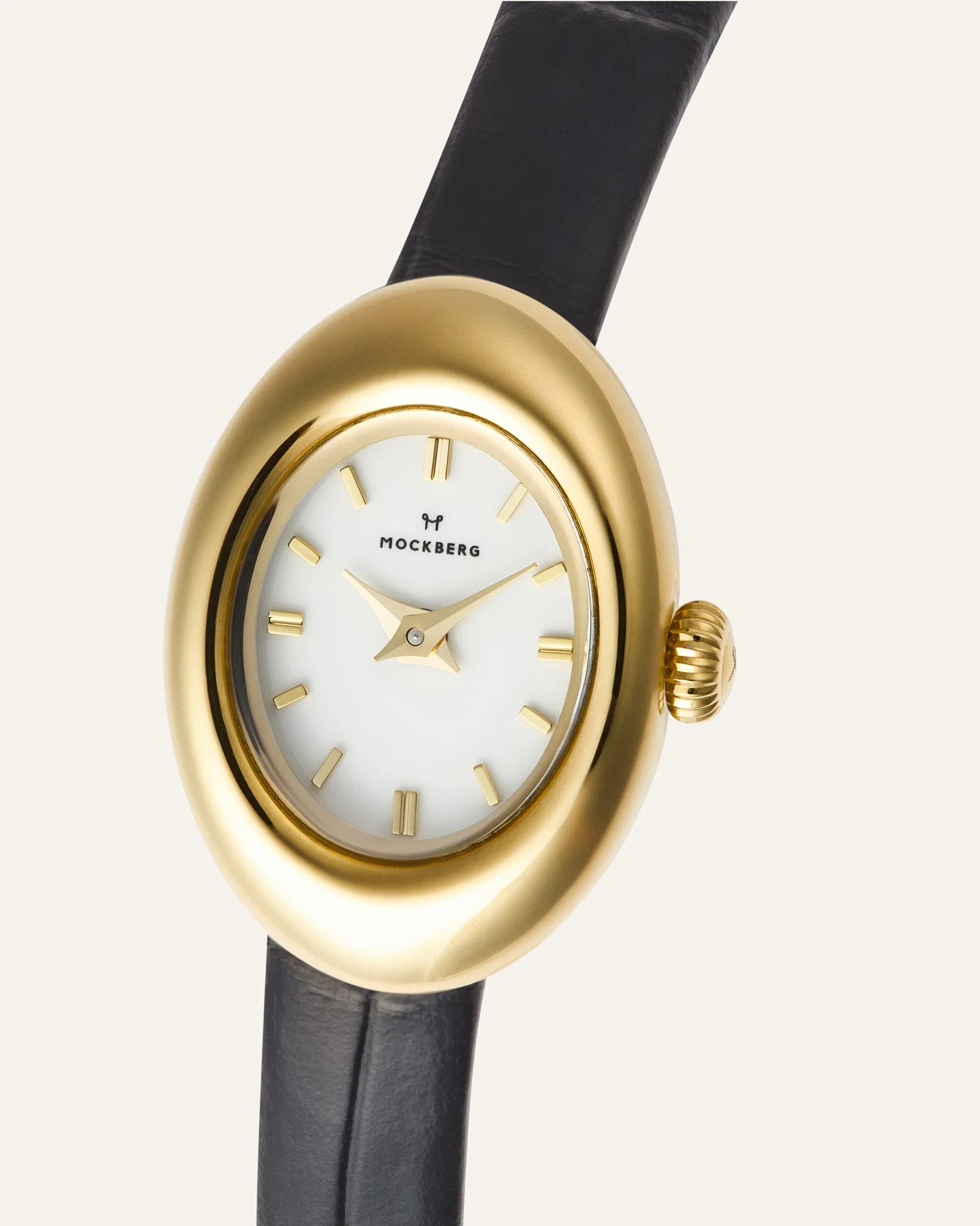 Belle Oval Petite Leather Watch - Image 4