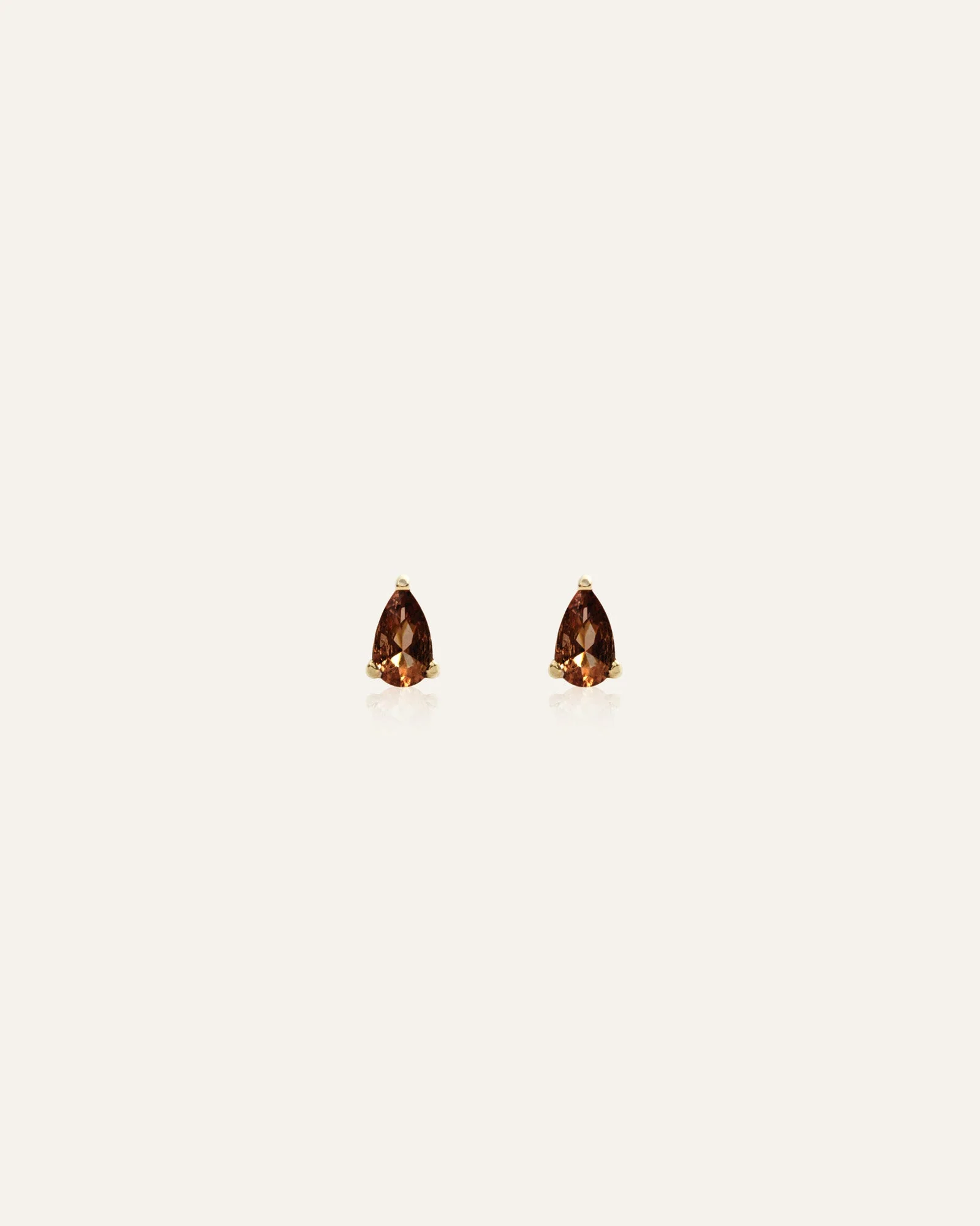 Belle Pear Studs - Coffee - Image 3
