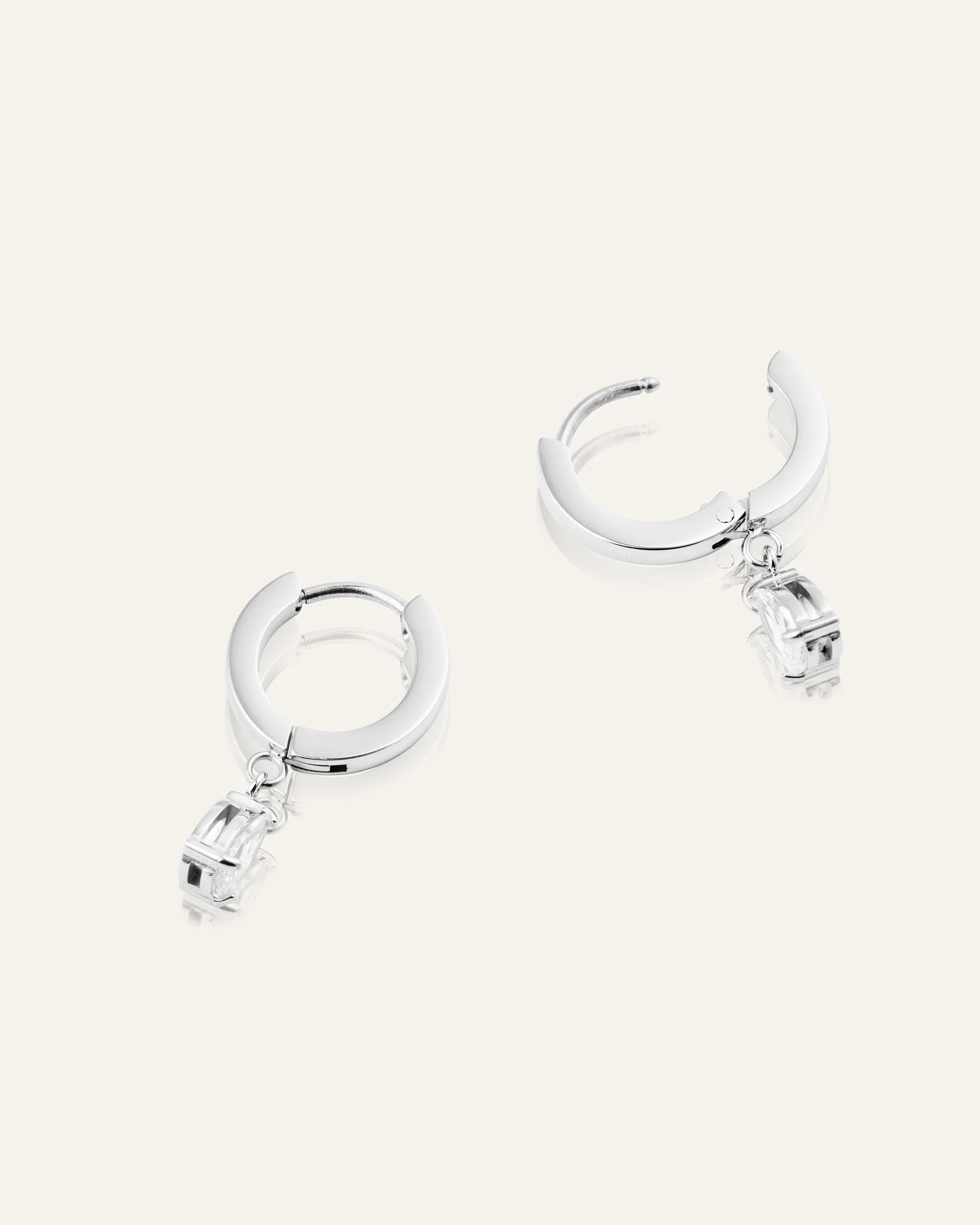 Belle White Hoops - Image 4