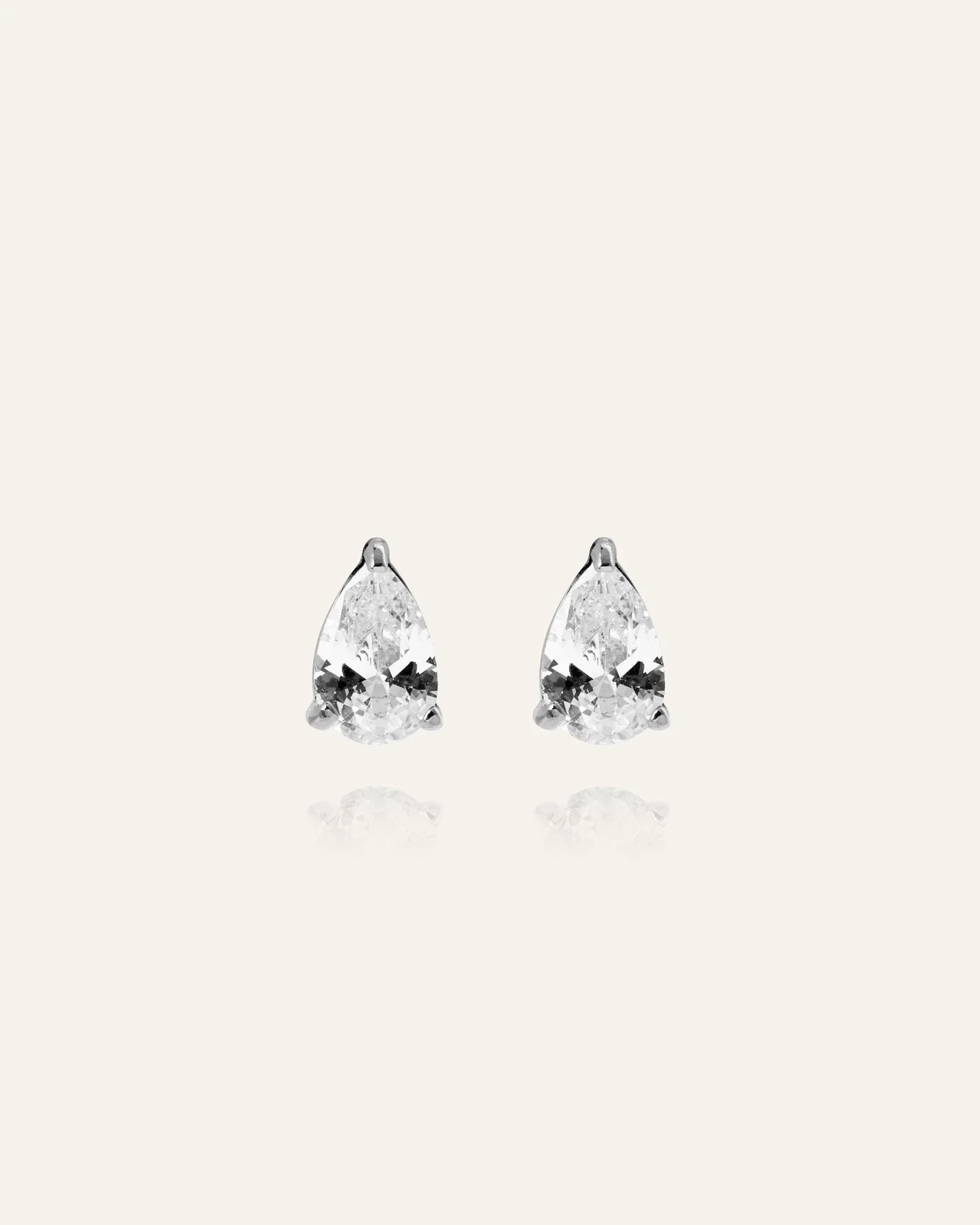 Belle White Medium Studs - Image 5
