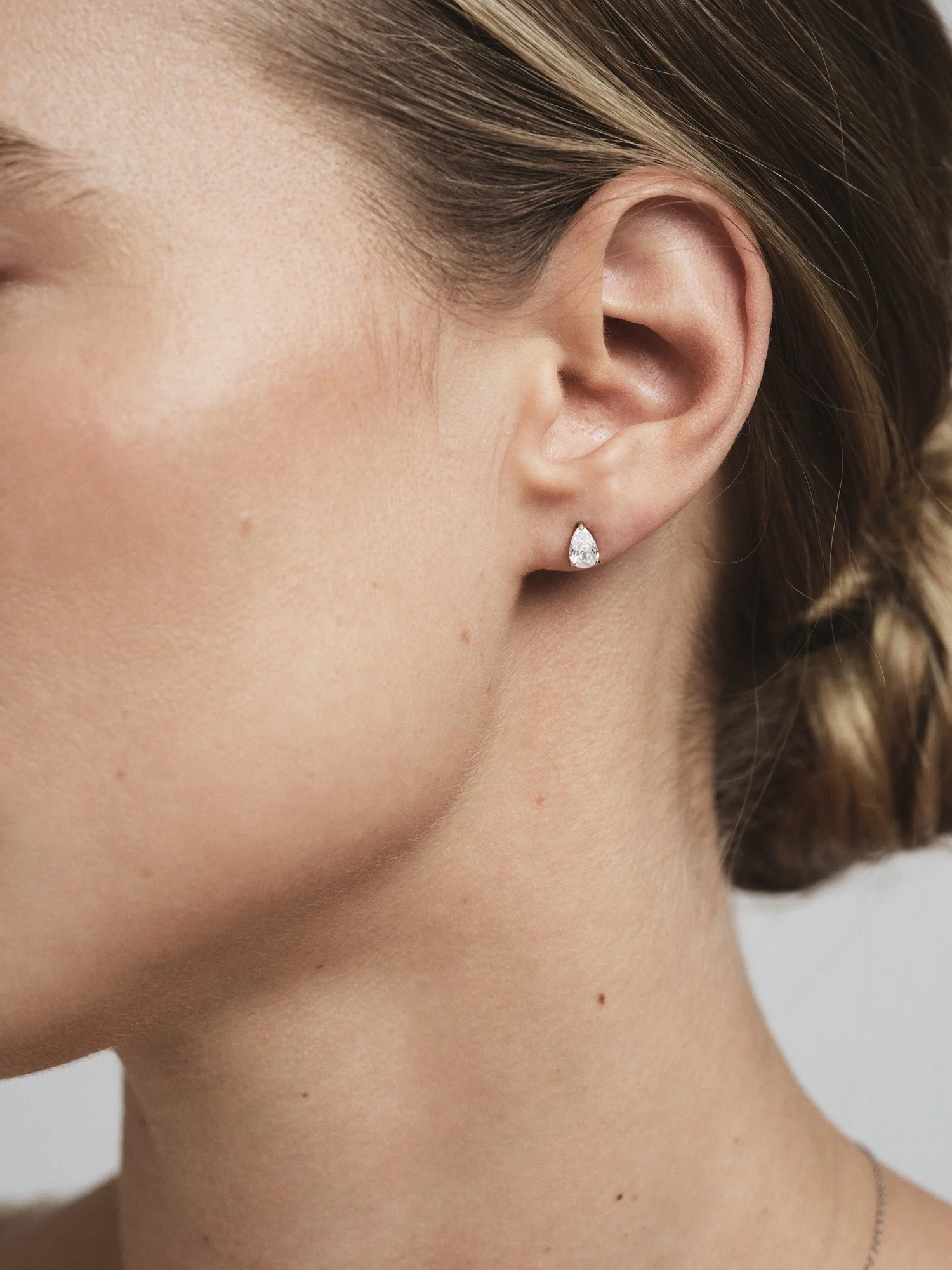 Belle White Medium Studs - Image 7