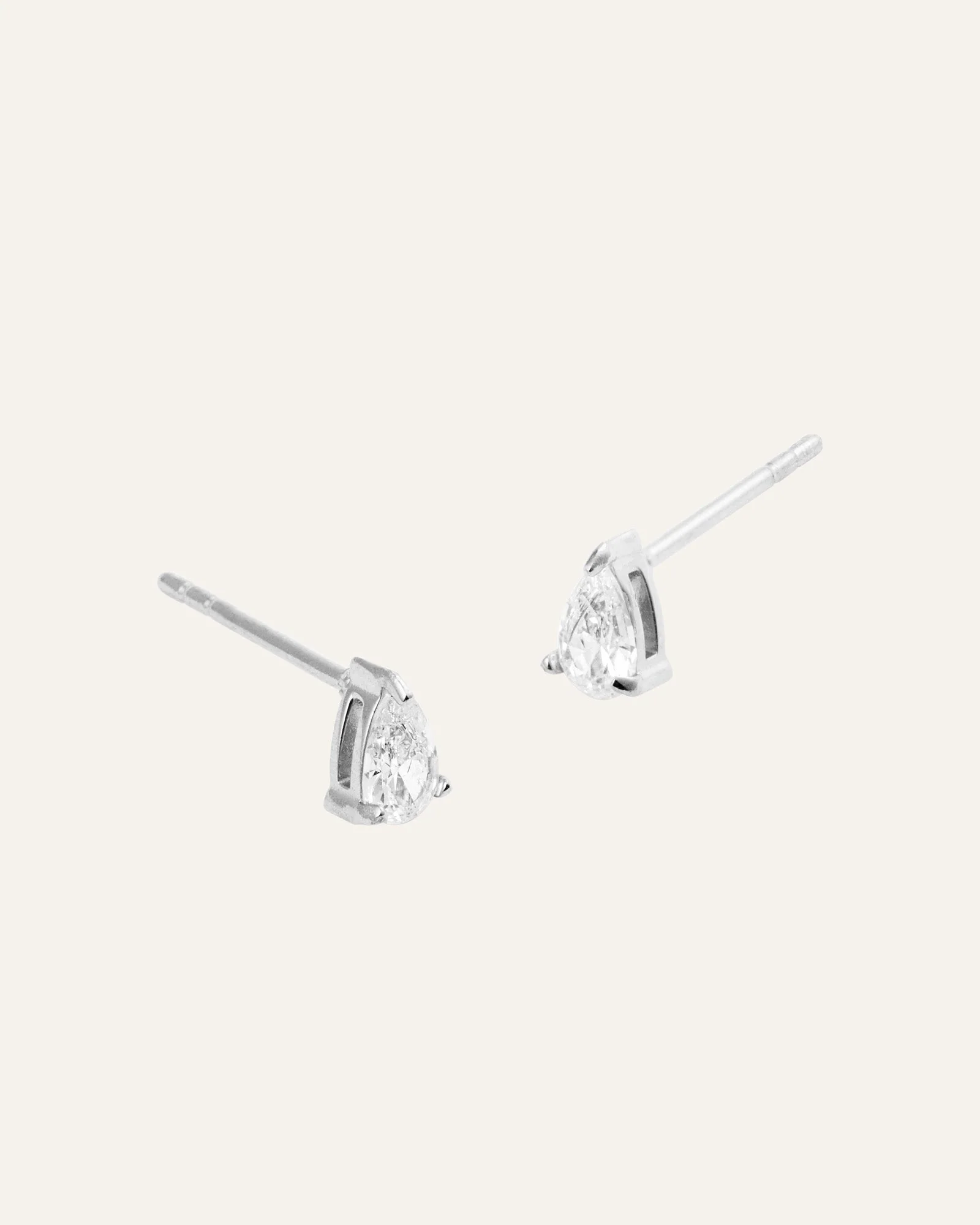 Belle White Small Studs - Image 4