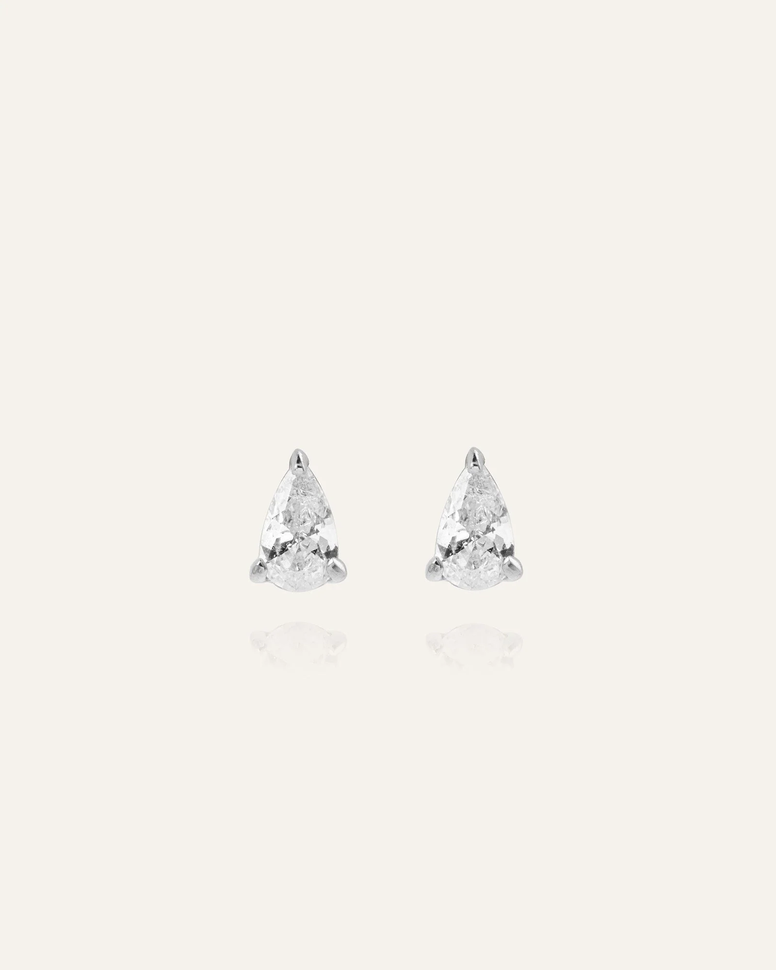 Belle White Small Studs - Image 5