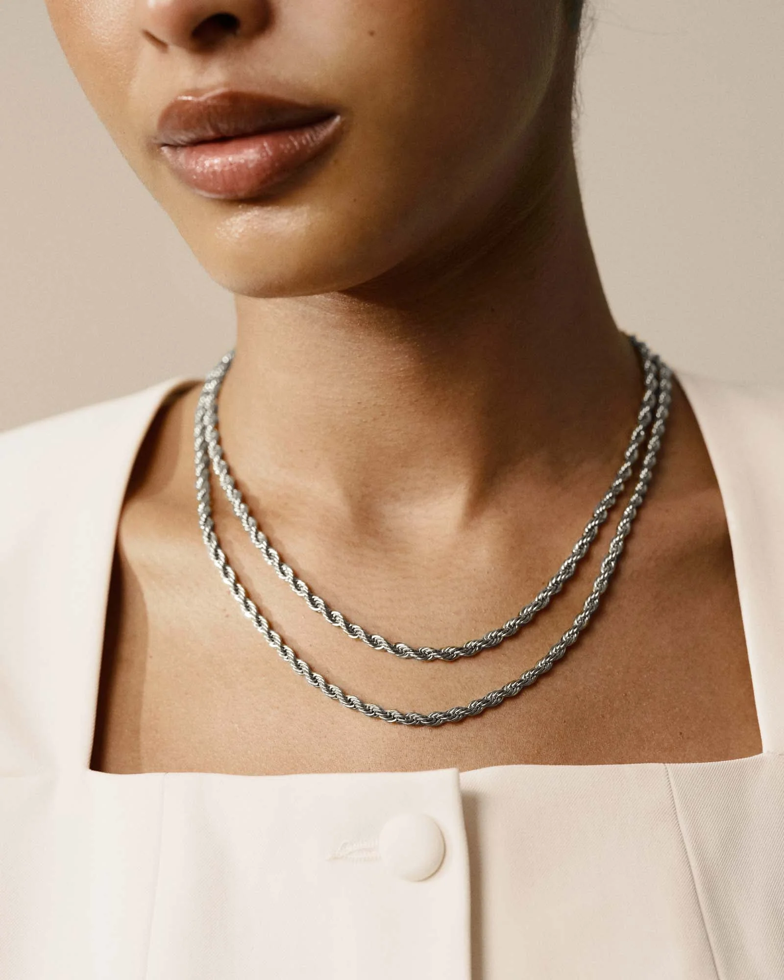 Bold Rope Chain Steel Necklace - Image 6