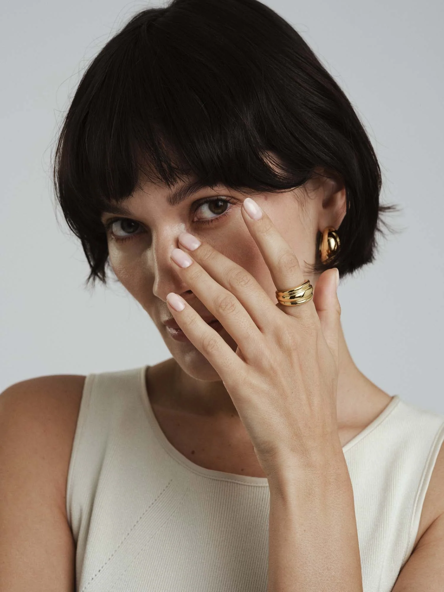 Deco Ribbed Ring - Image 2
