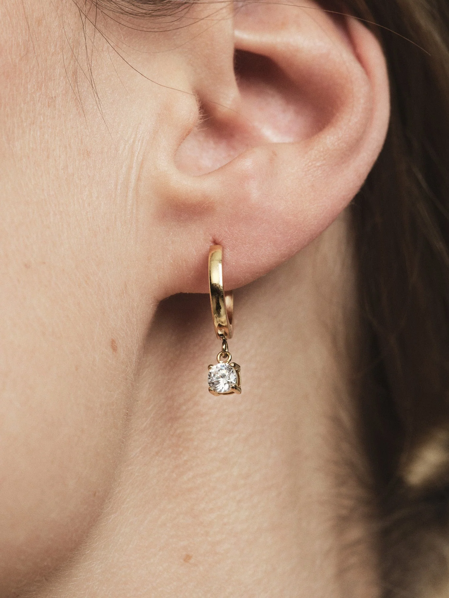 Jolie White Hoops - Image 3