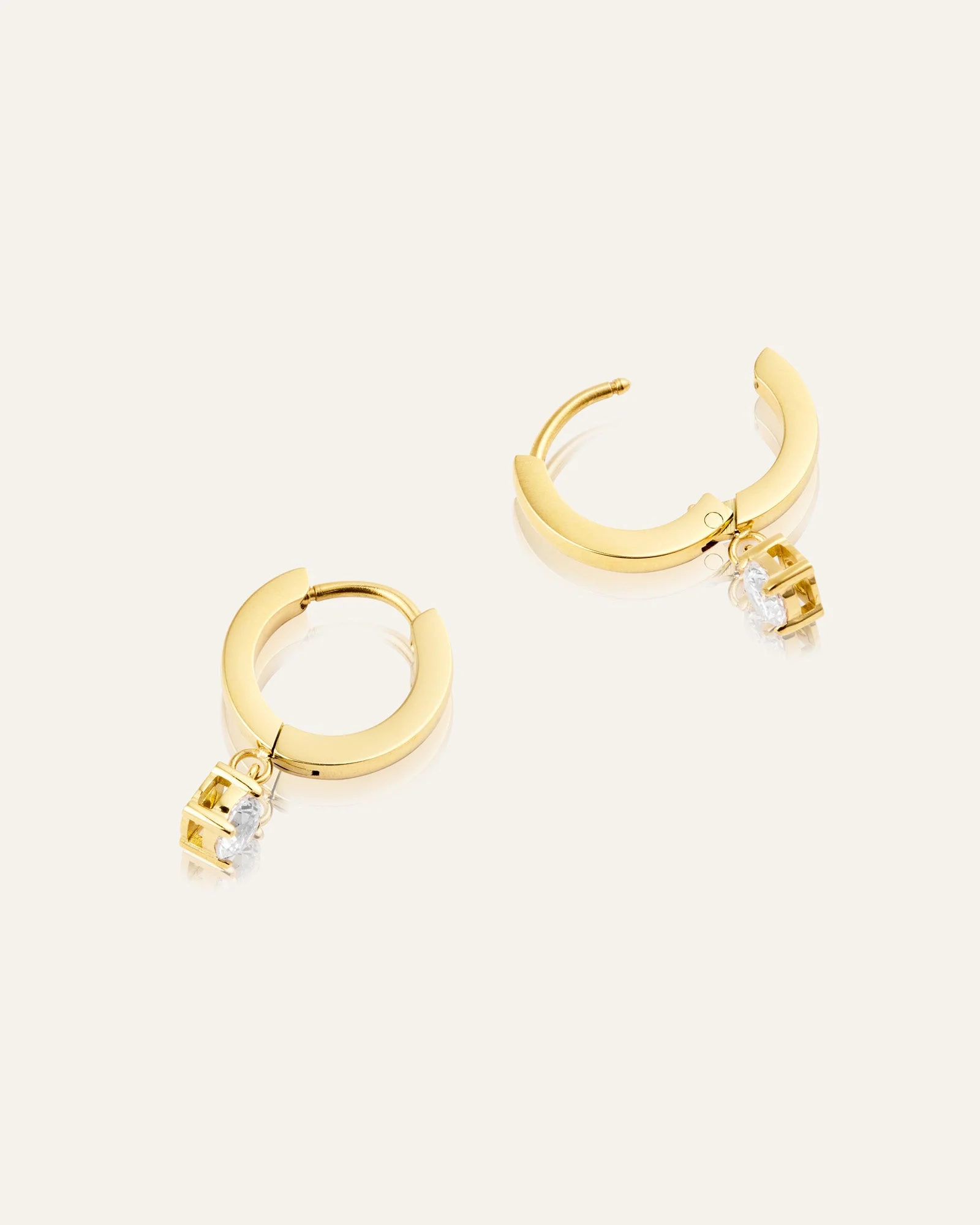 Jolie White Hoops - Image 4