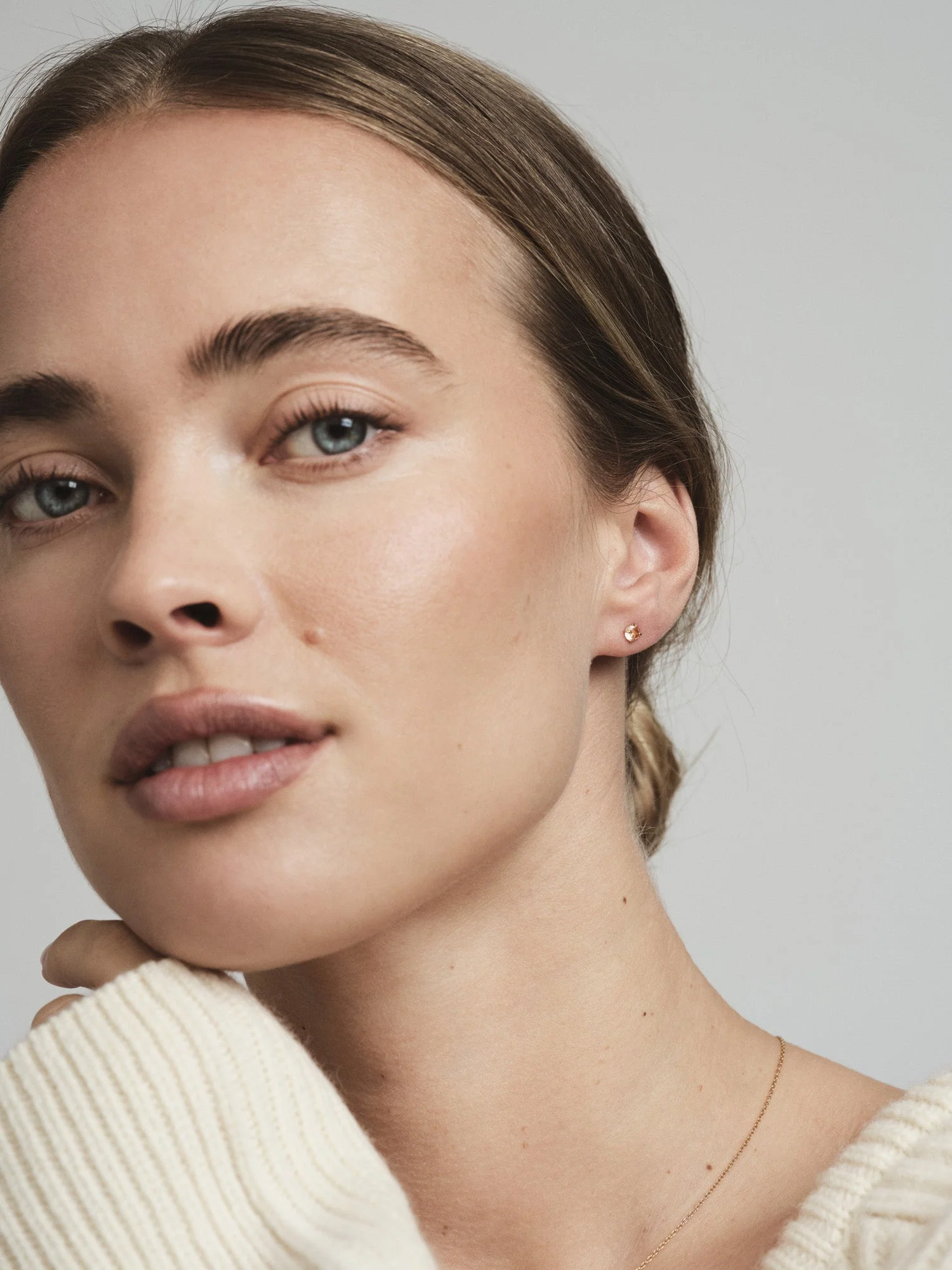 Jolie Champagne Medium Studs - Image 2