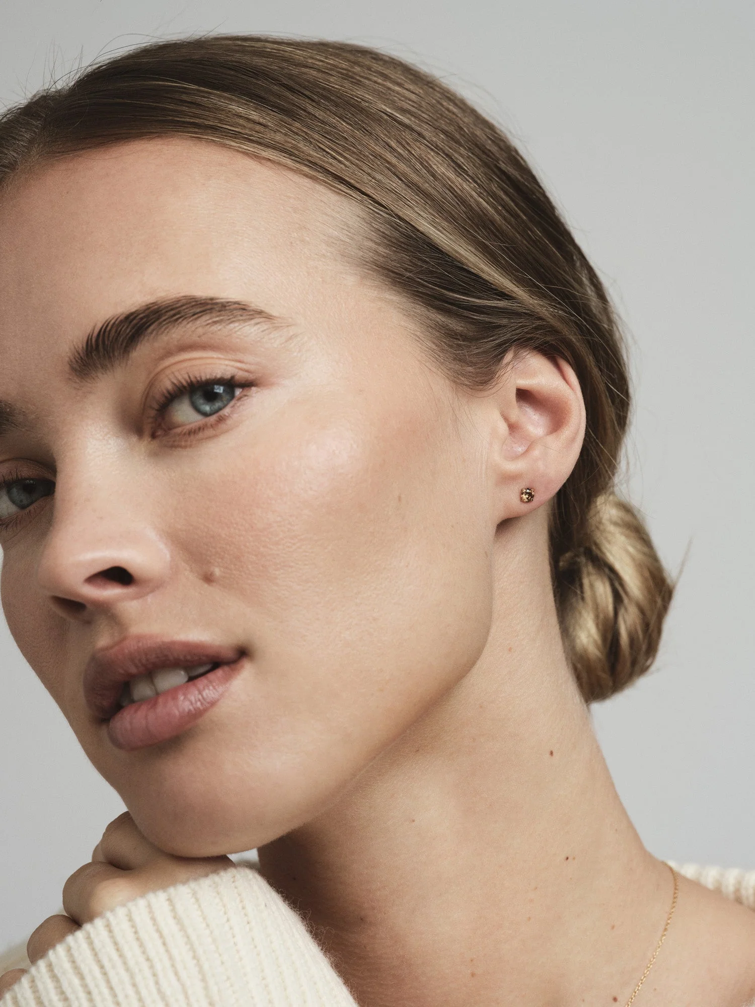 Jolie Coffee Medium Studs - Image 2