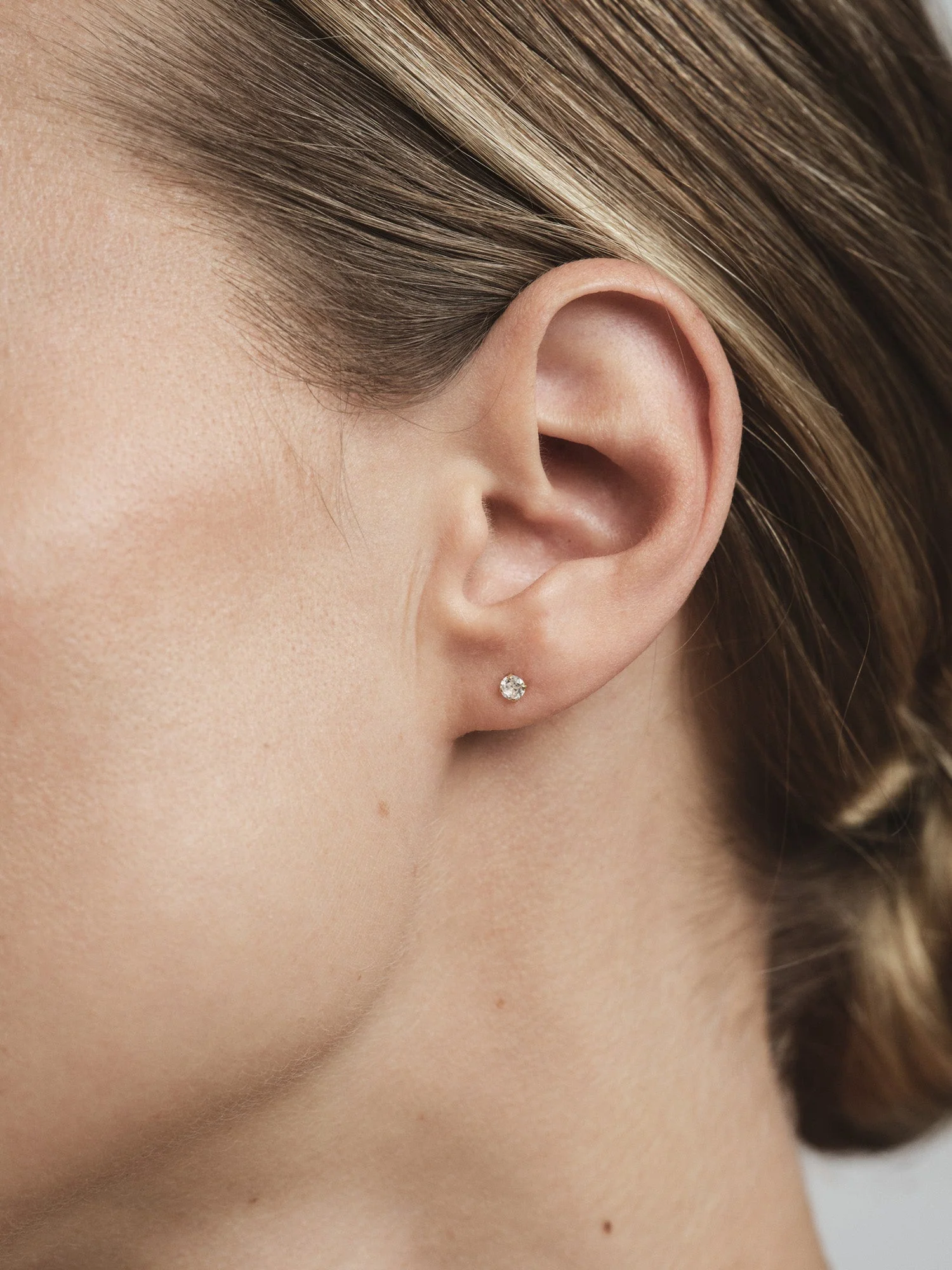 Jolie White Small Studs - Image 3