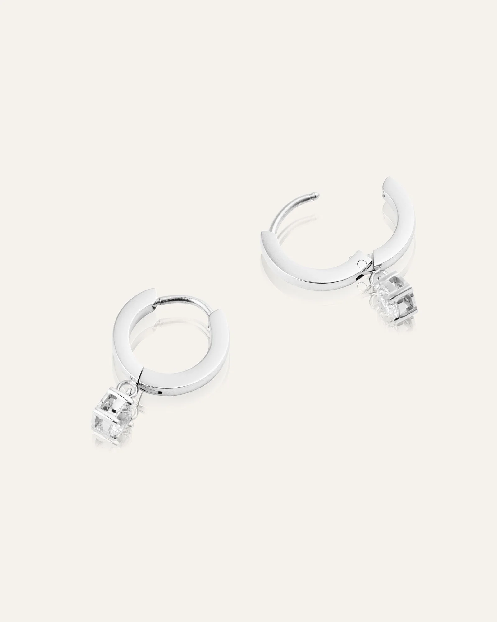 Jolie White Hoops - Image 3