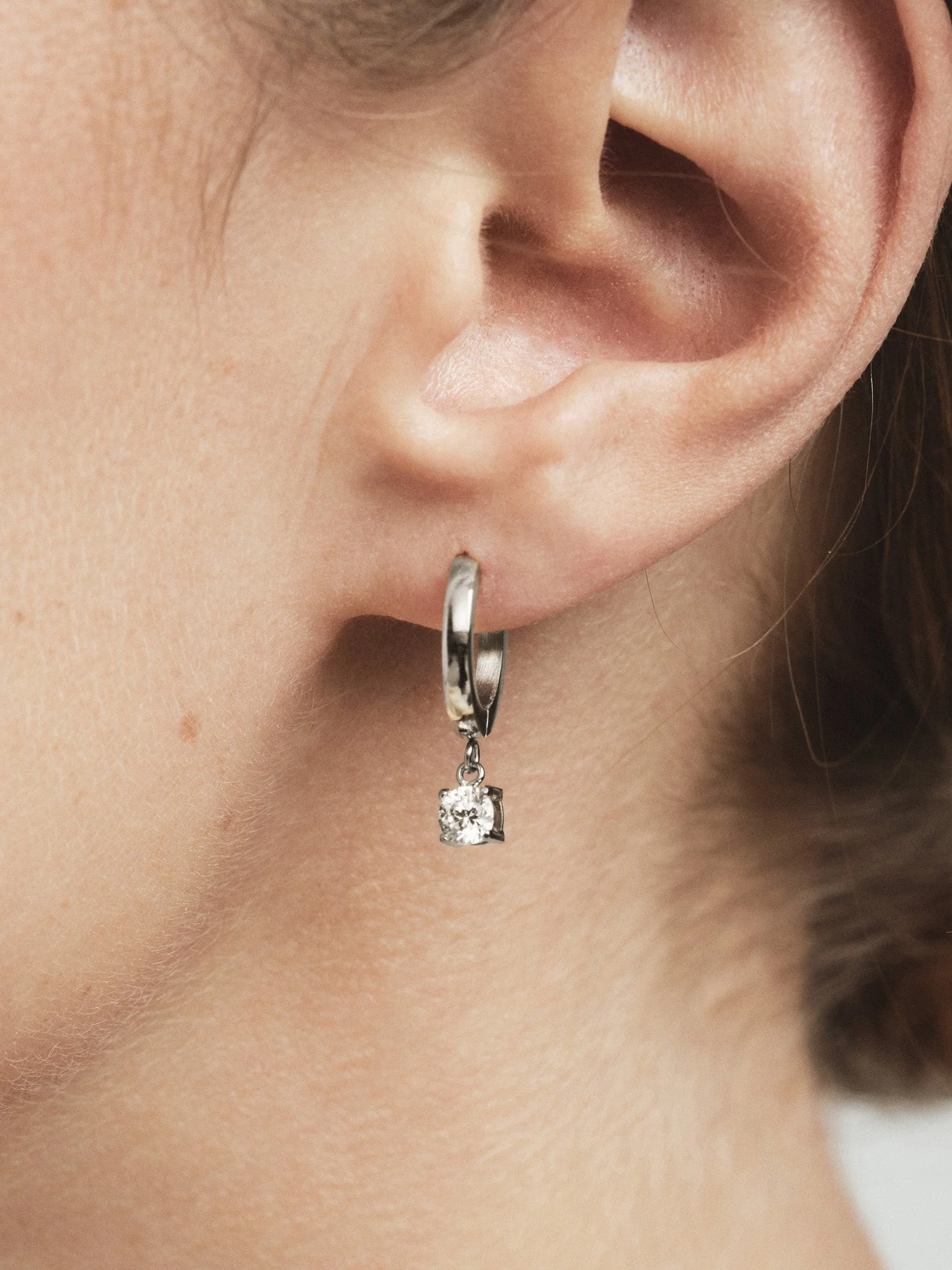 Jolie White Hoops - Image 4