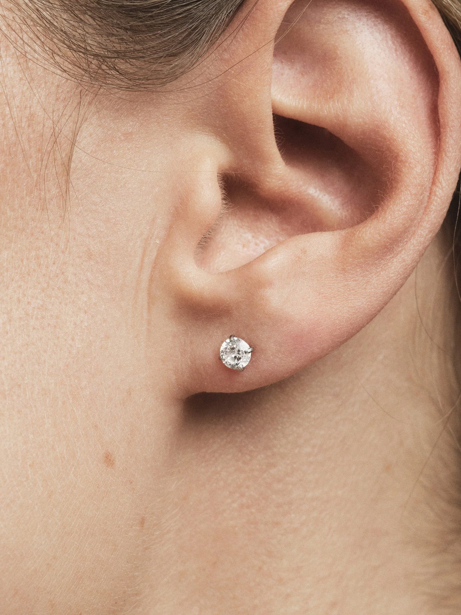 Jolie White Medium Studs - Image 3