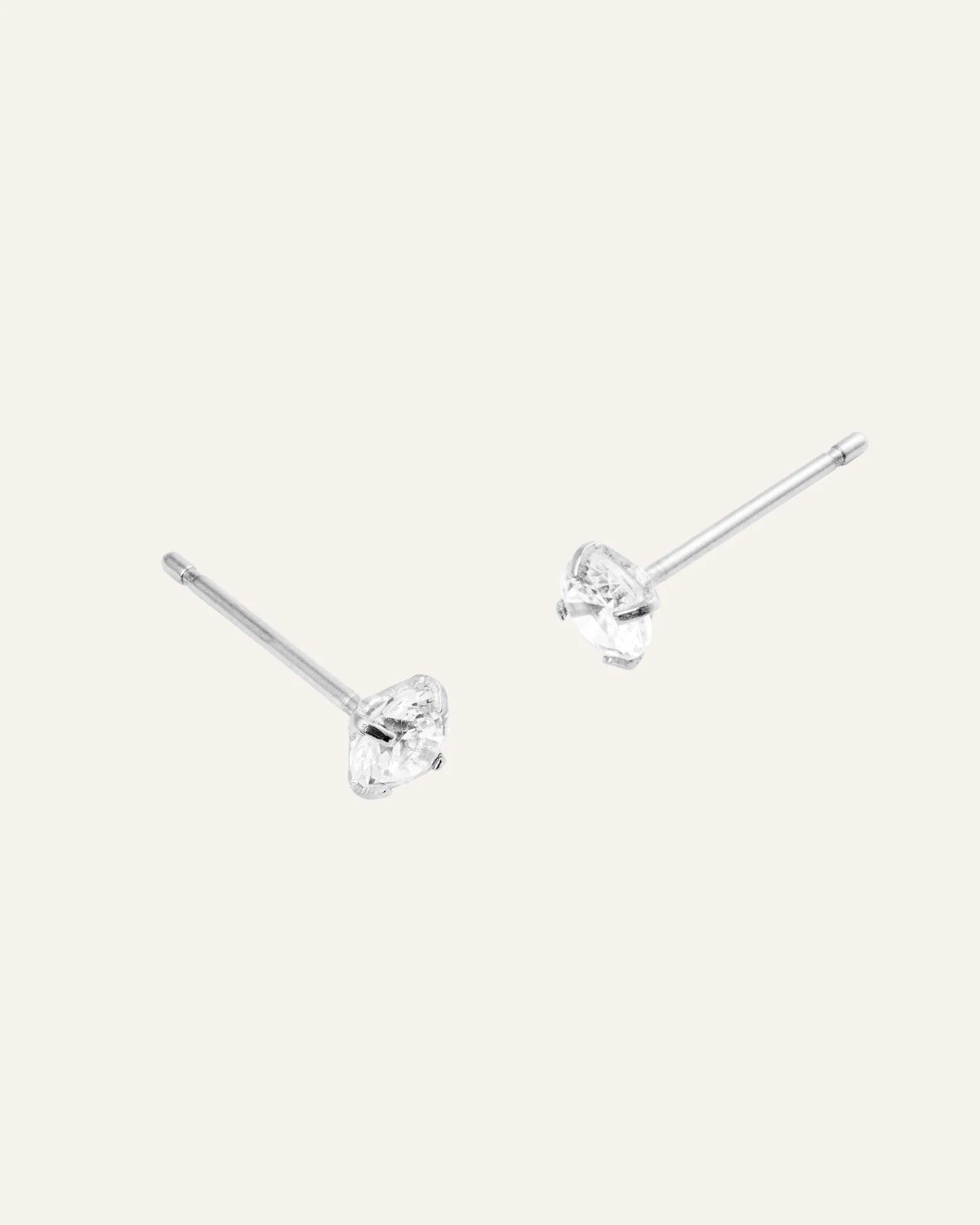 Jolie White Medium Studs - Image 4