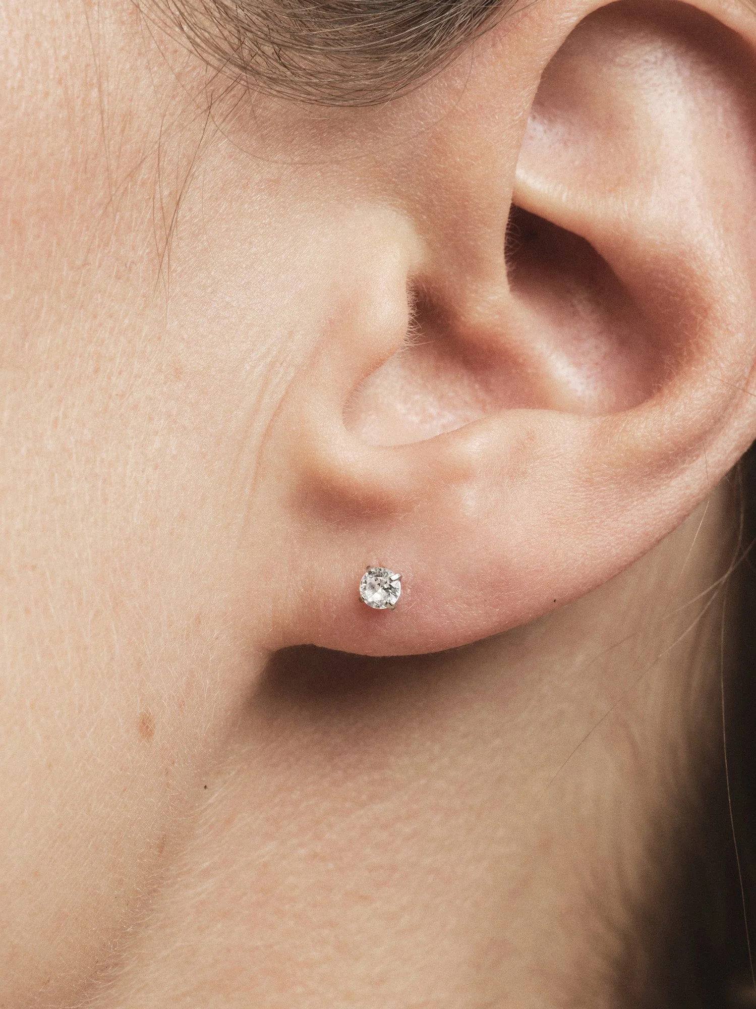 Jolie White Small Studs - Image 3