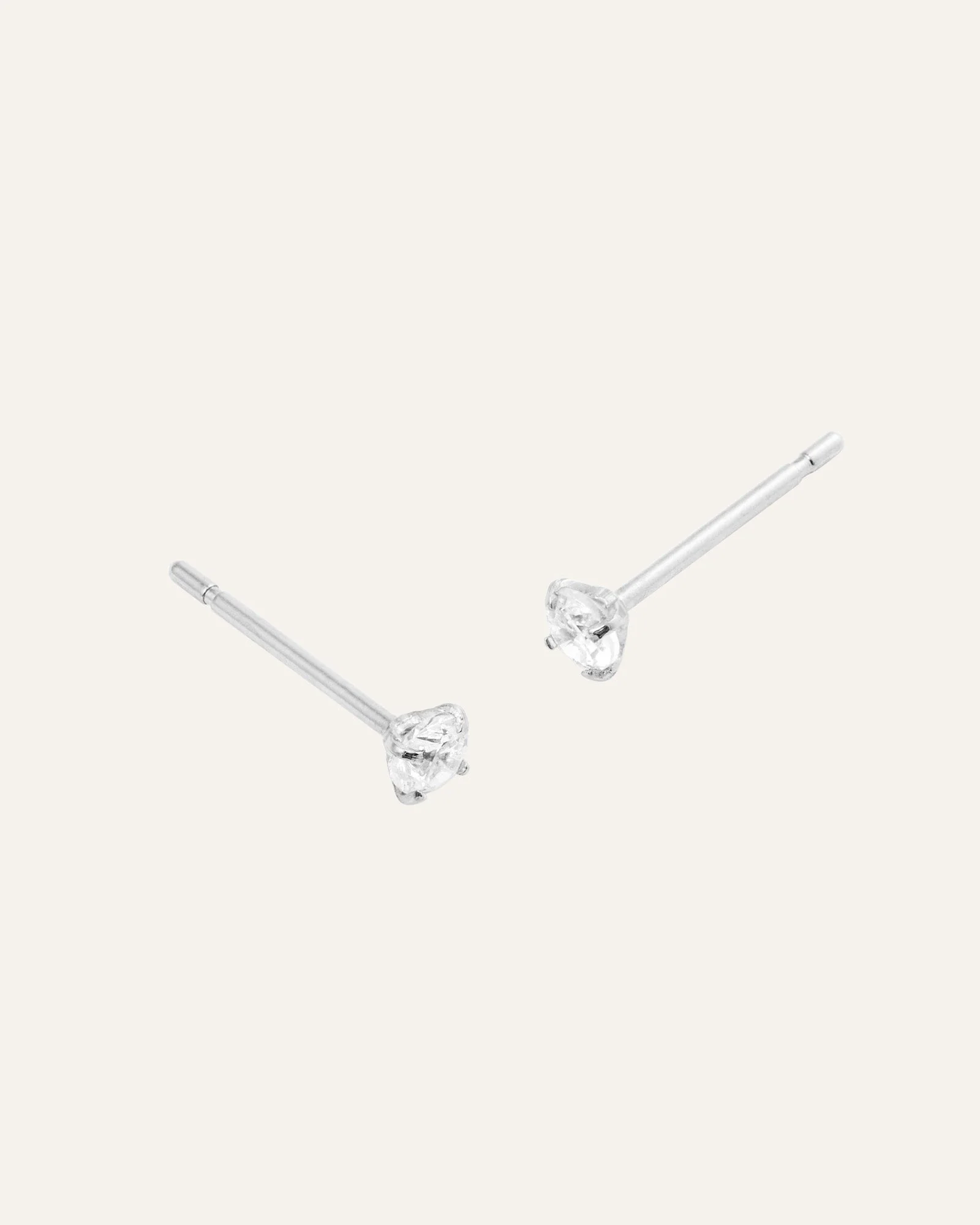 Jolie White Small Studs - Image 4