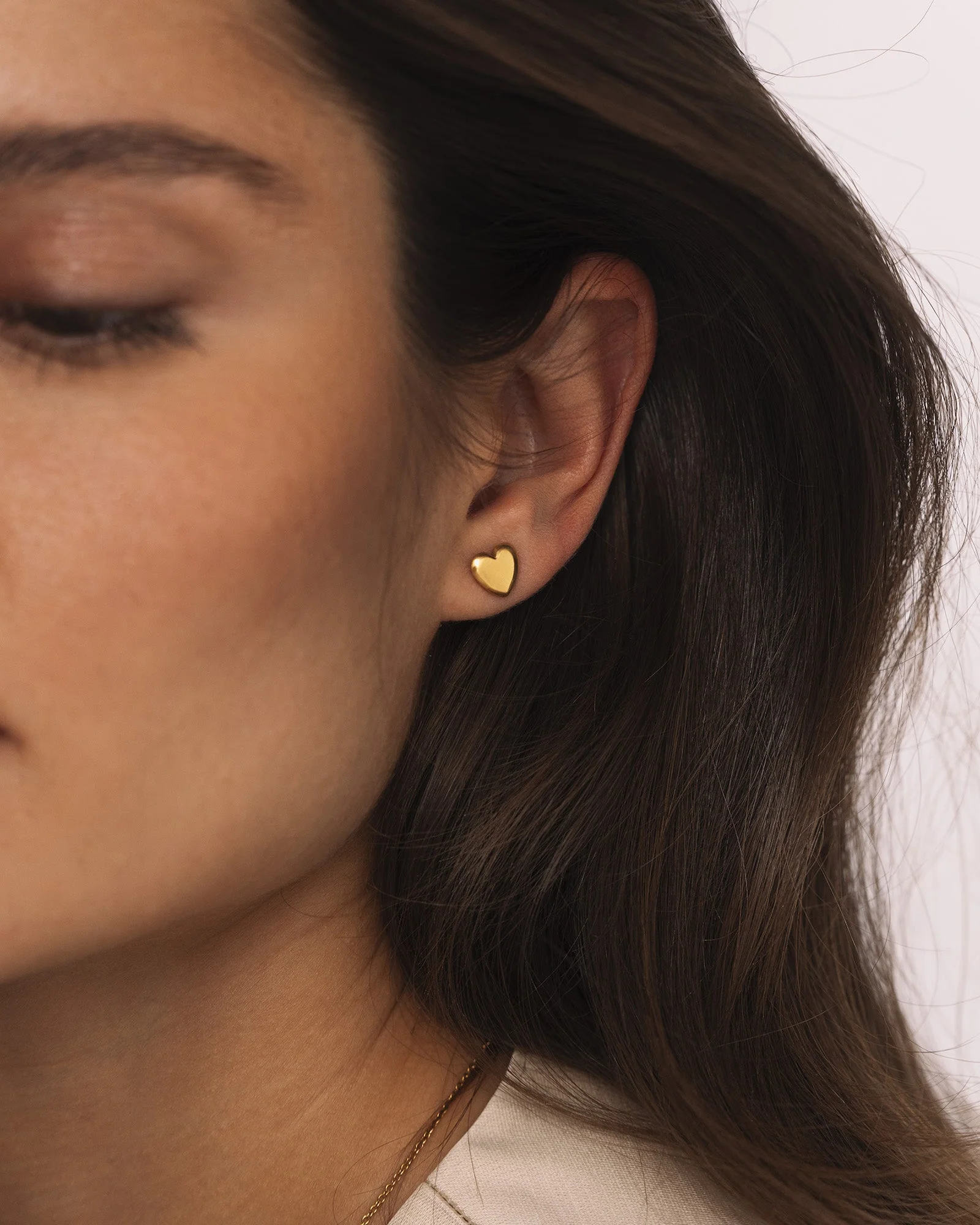 Love Gold Medium Studs - Image 2