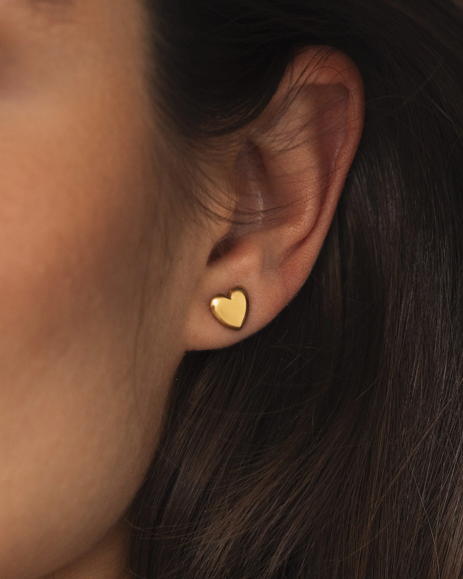 Love Gold Medium Studs - Image 3