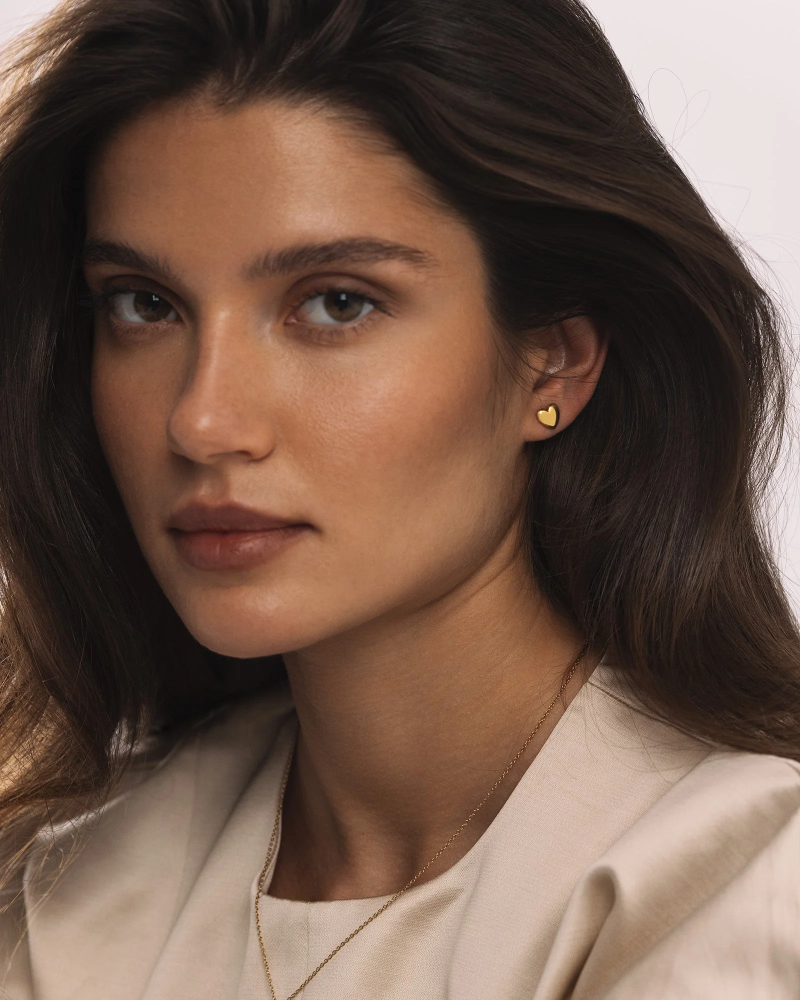 Love Gold Medium Studs - Image 6