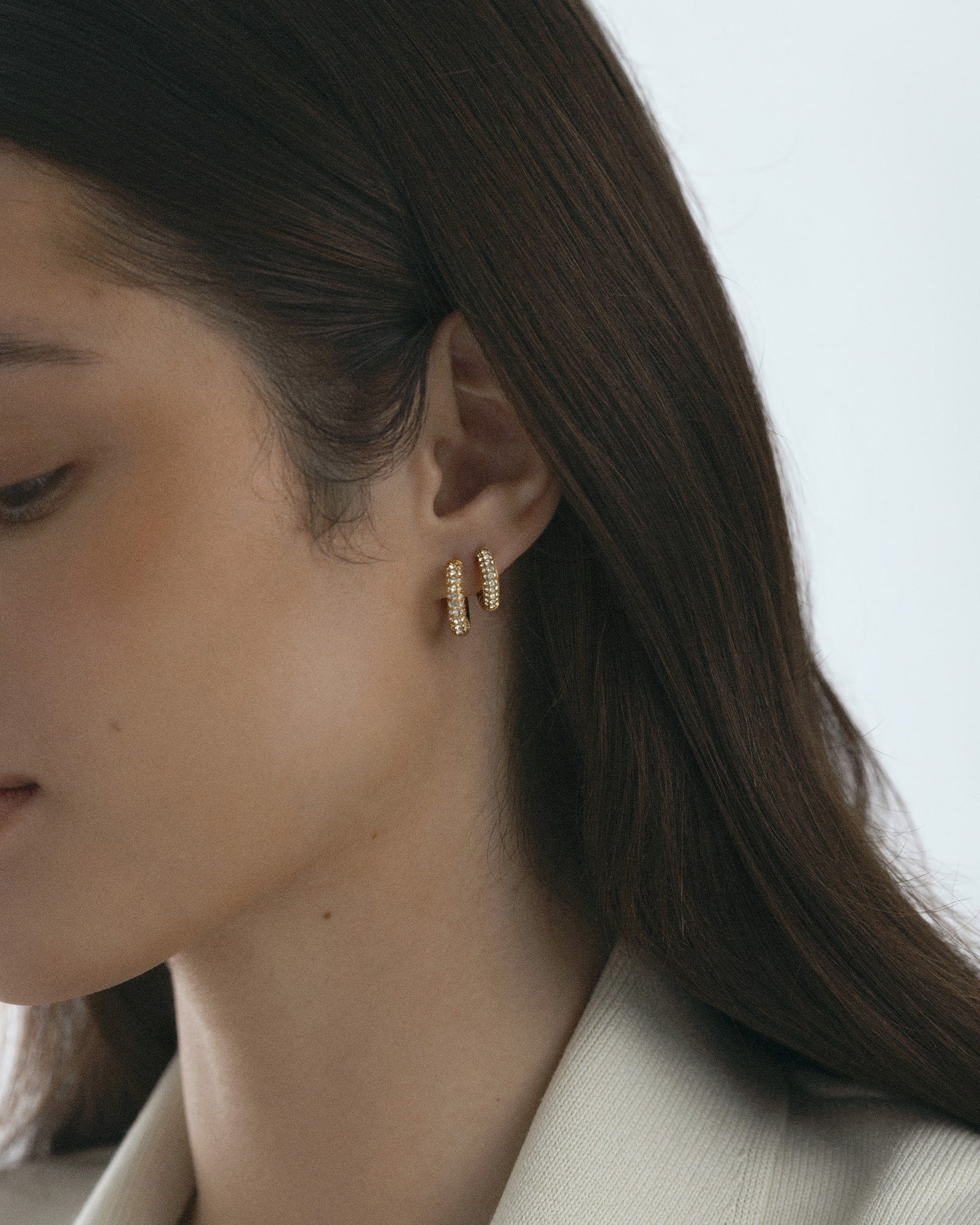Pavé everyday medium hoops - Image 6