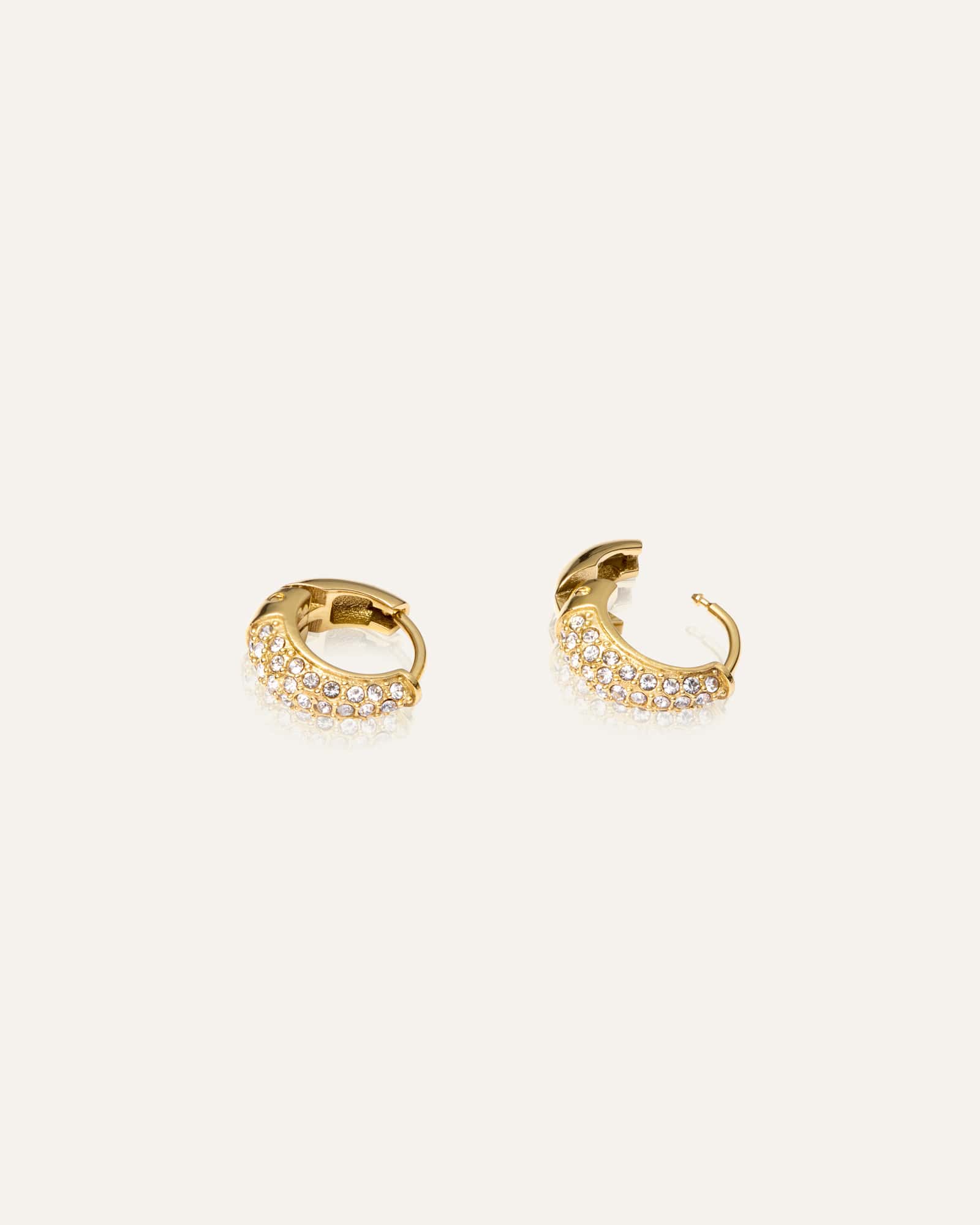 Pavé precious mini hoops - Image 4