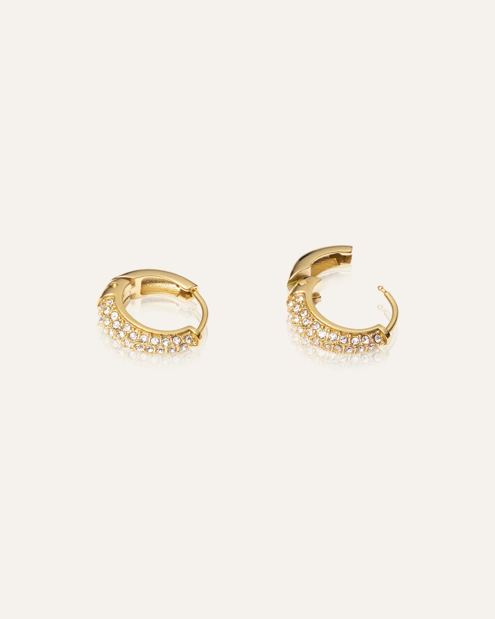 Pavé precious small hoops - Image 4