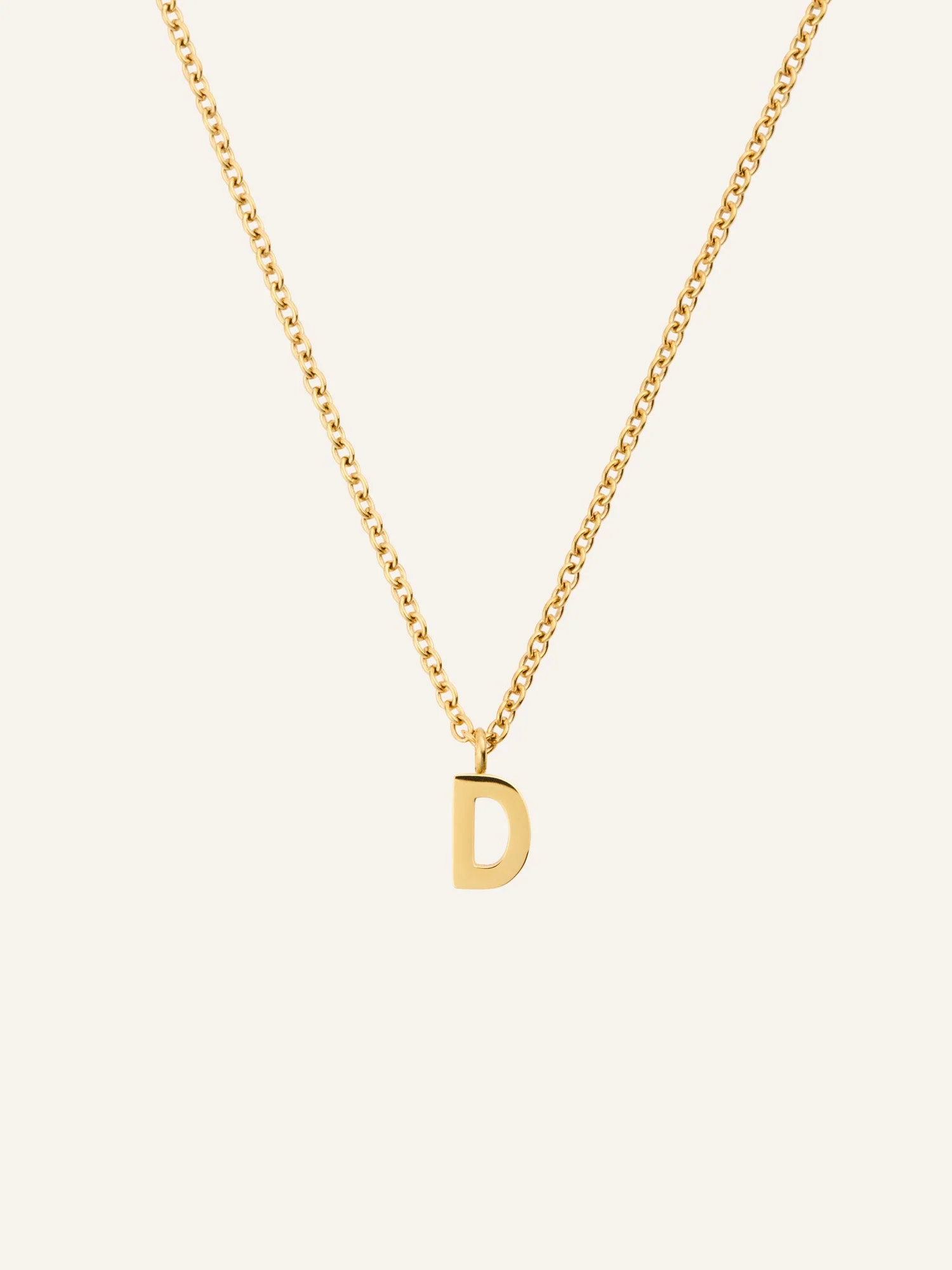 Petite Plain Letter Necklace - Image 10