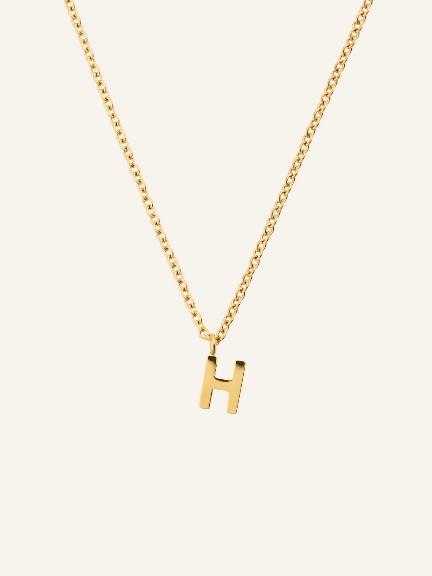 Petite Plain Letter Necklace - Image 14