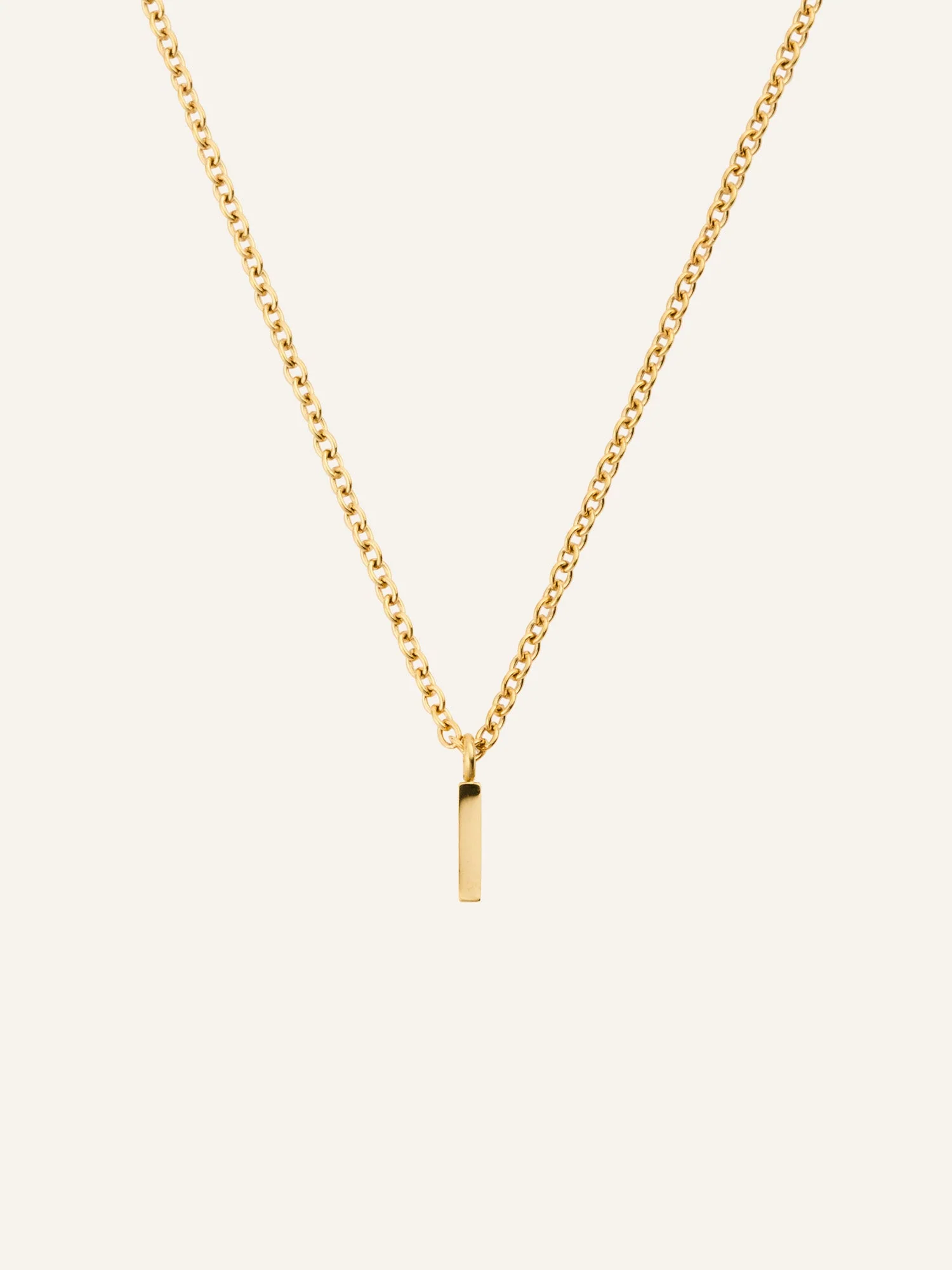 Petite Plain Letter Necklace - Image 15