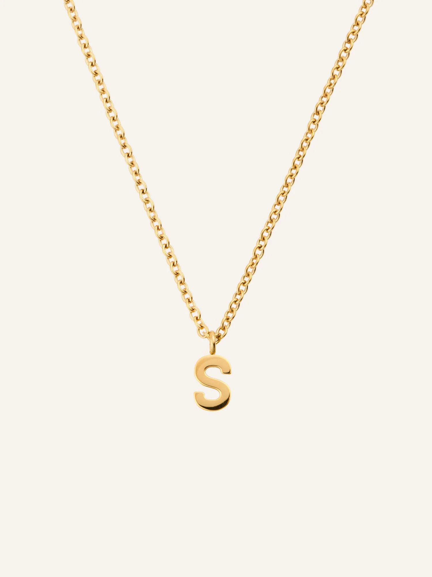 Petite Plain Letter Necklace - Image 24