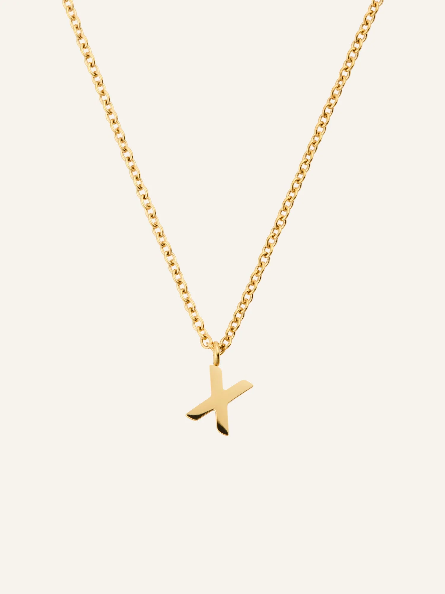 Petite Plain Letter Necklace - Image 29