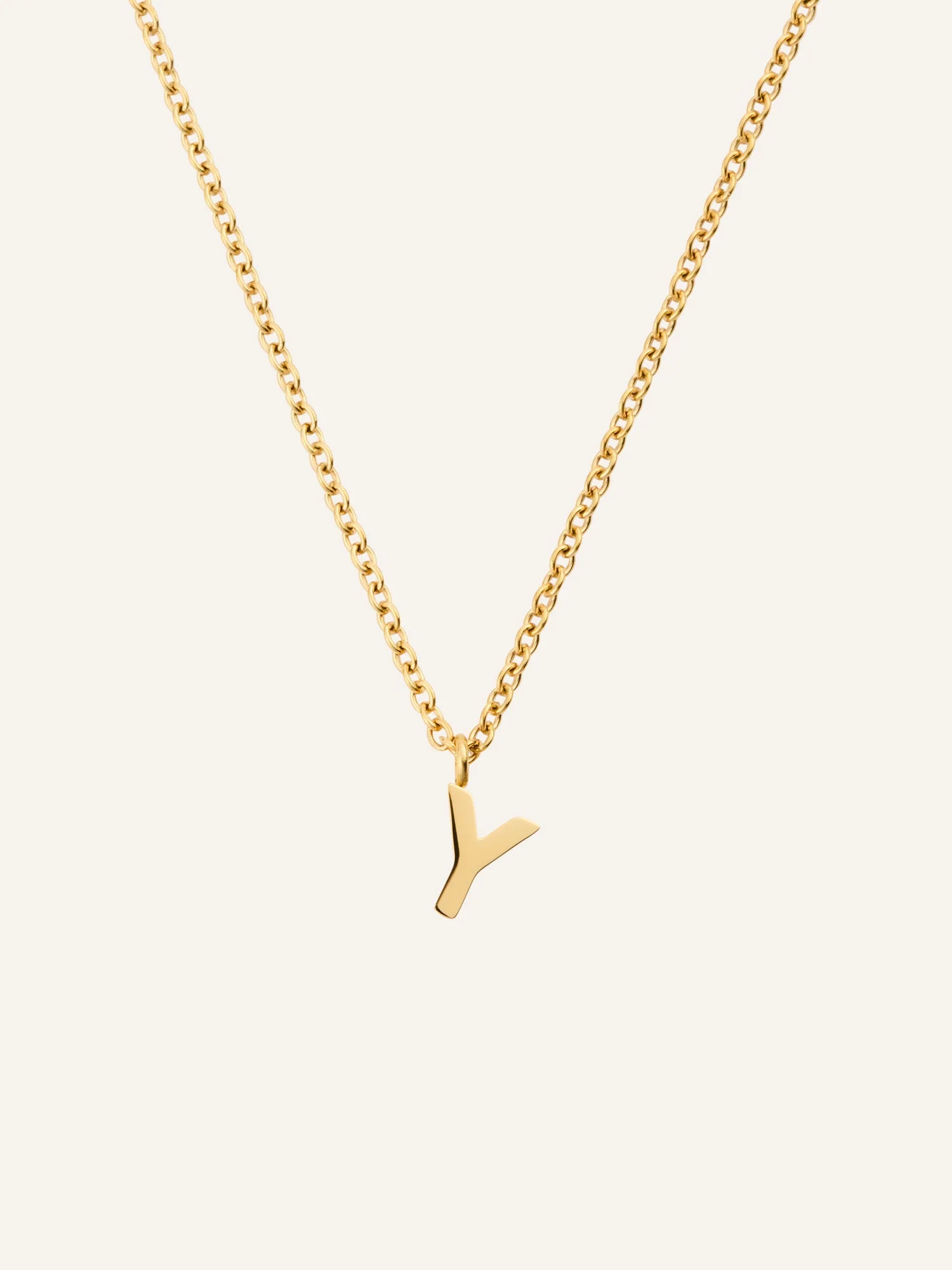 Petite Plain Letter Necklace - Image 30