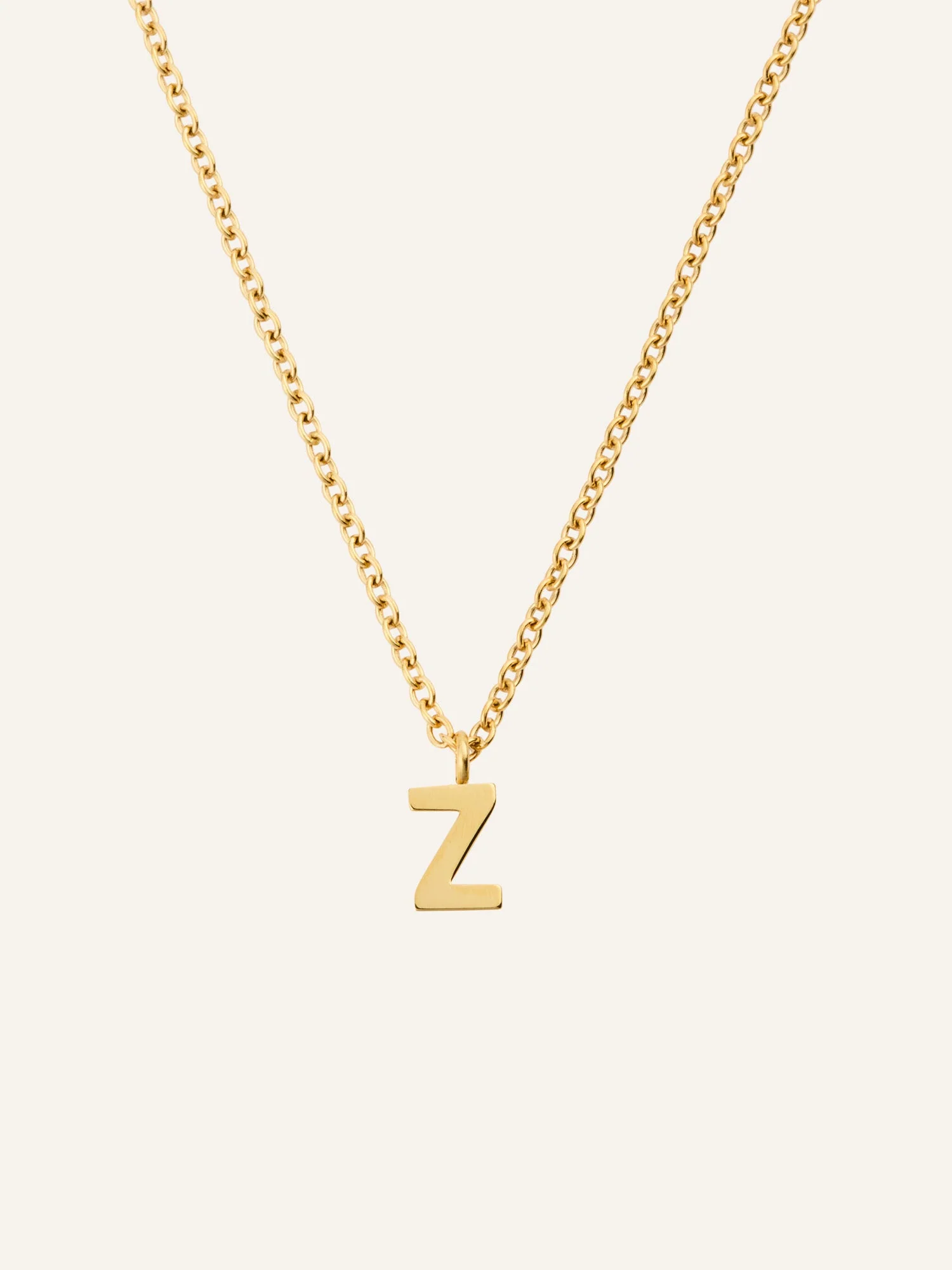 Petite Plain Letter Necklace - Image 31