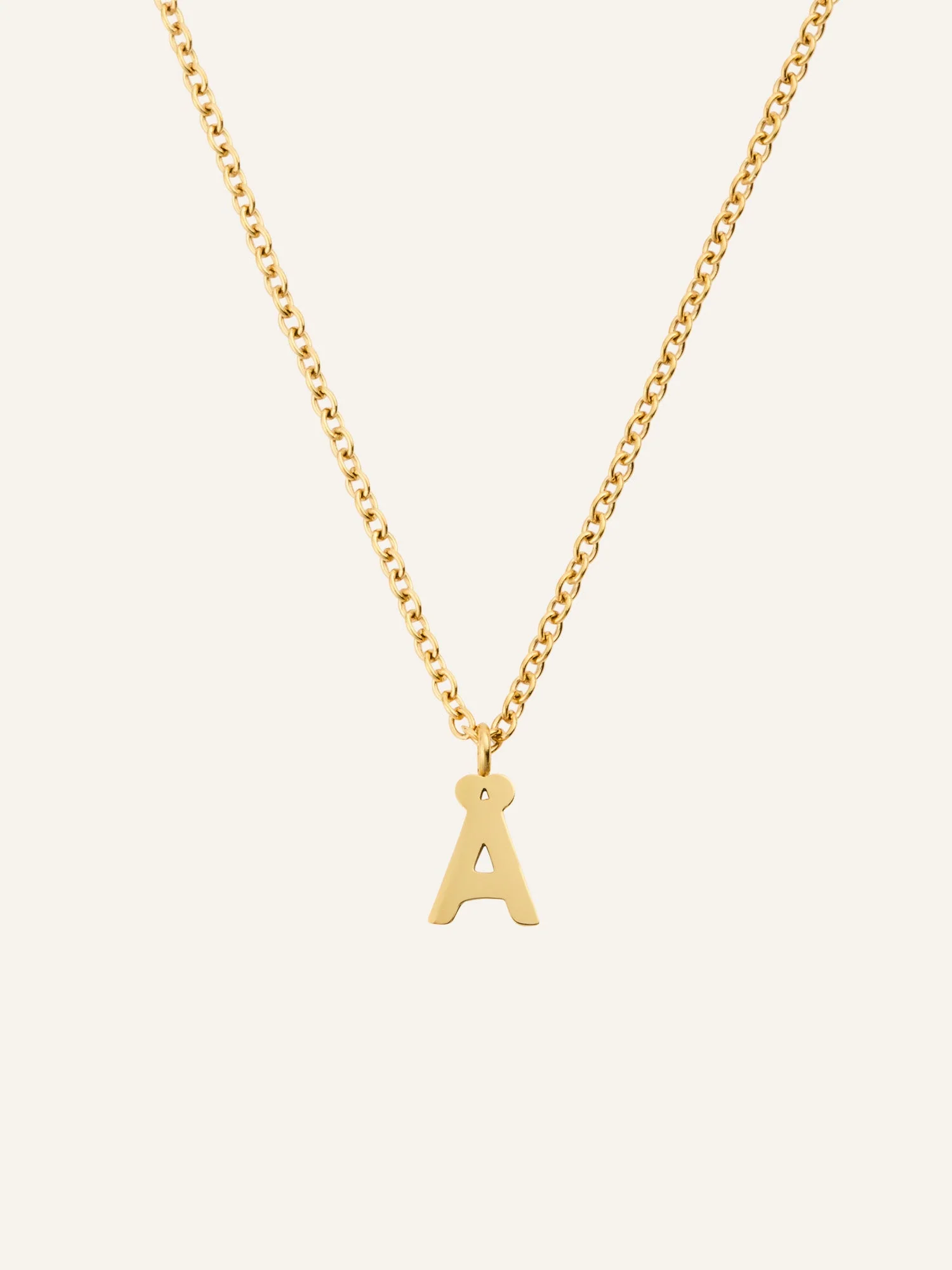 Petite Plain Letter Necklace - Image 33