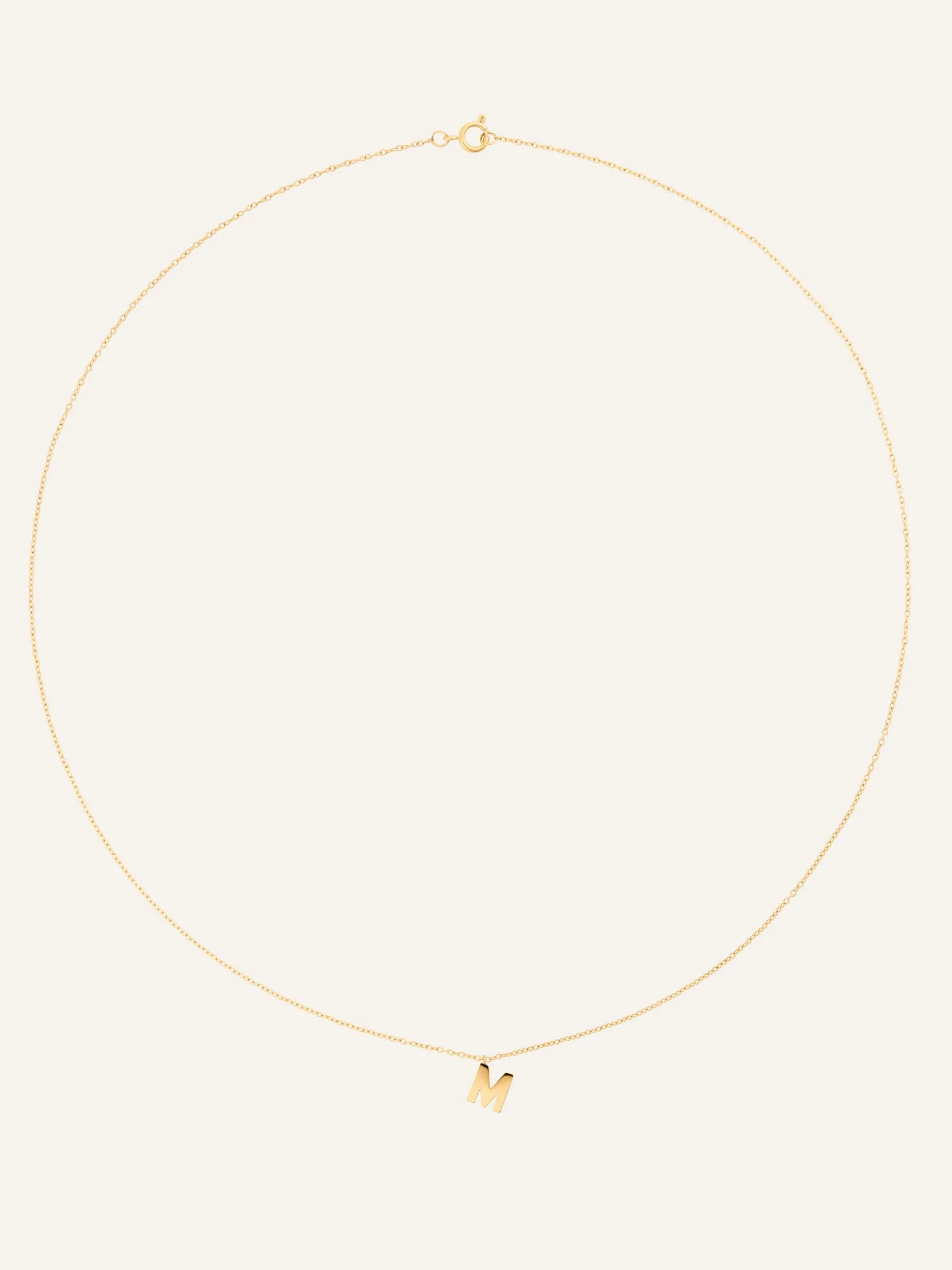 Petite Plain Letter Necklace - Image 4
