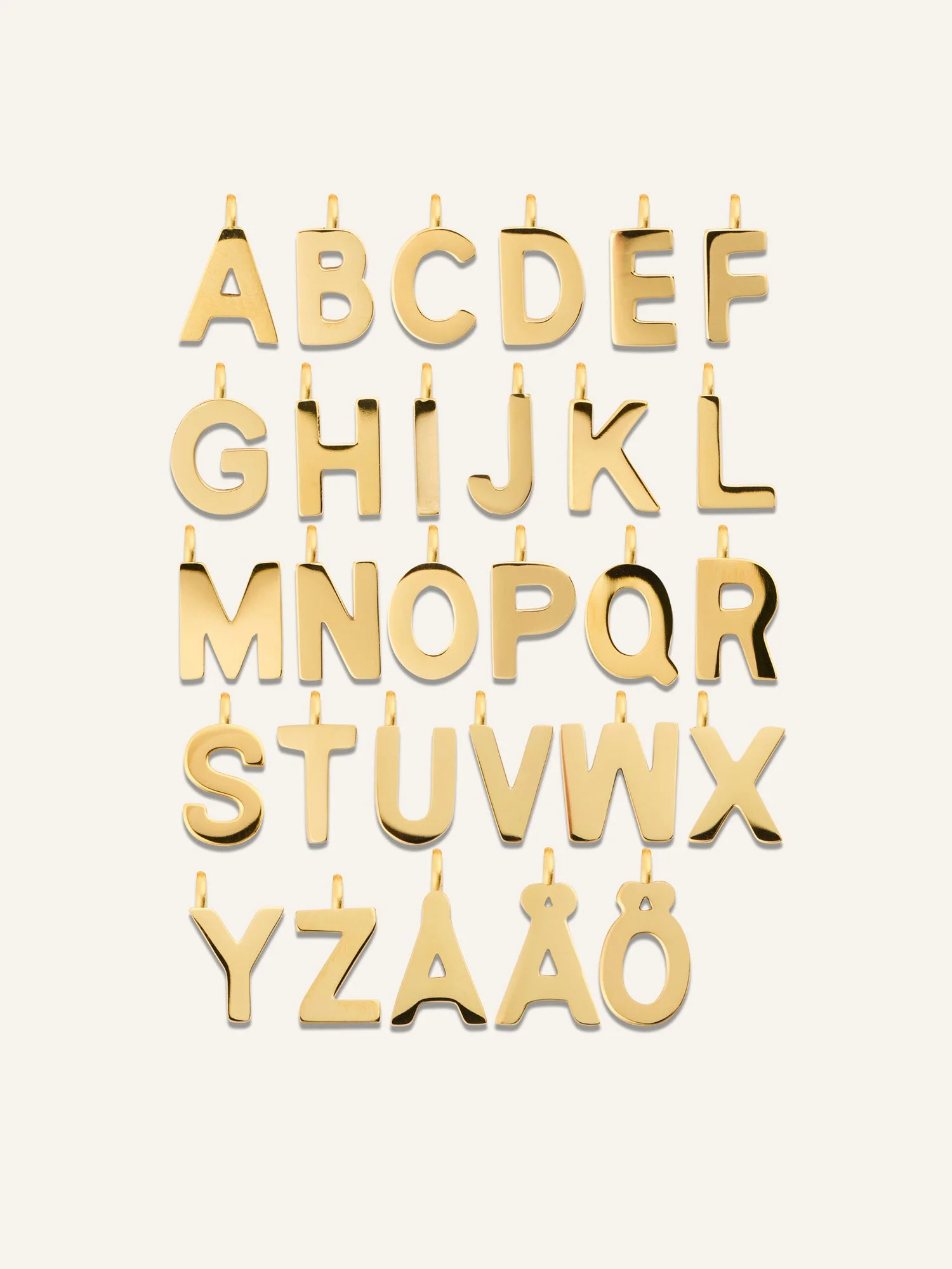 Petite Plain Letter Necklace - Image 5