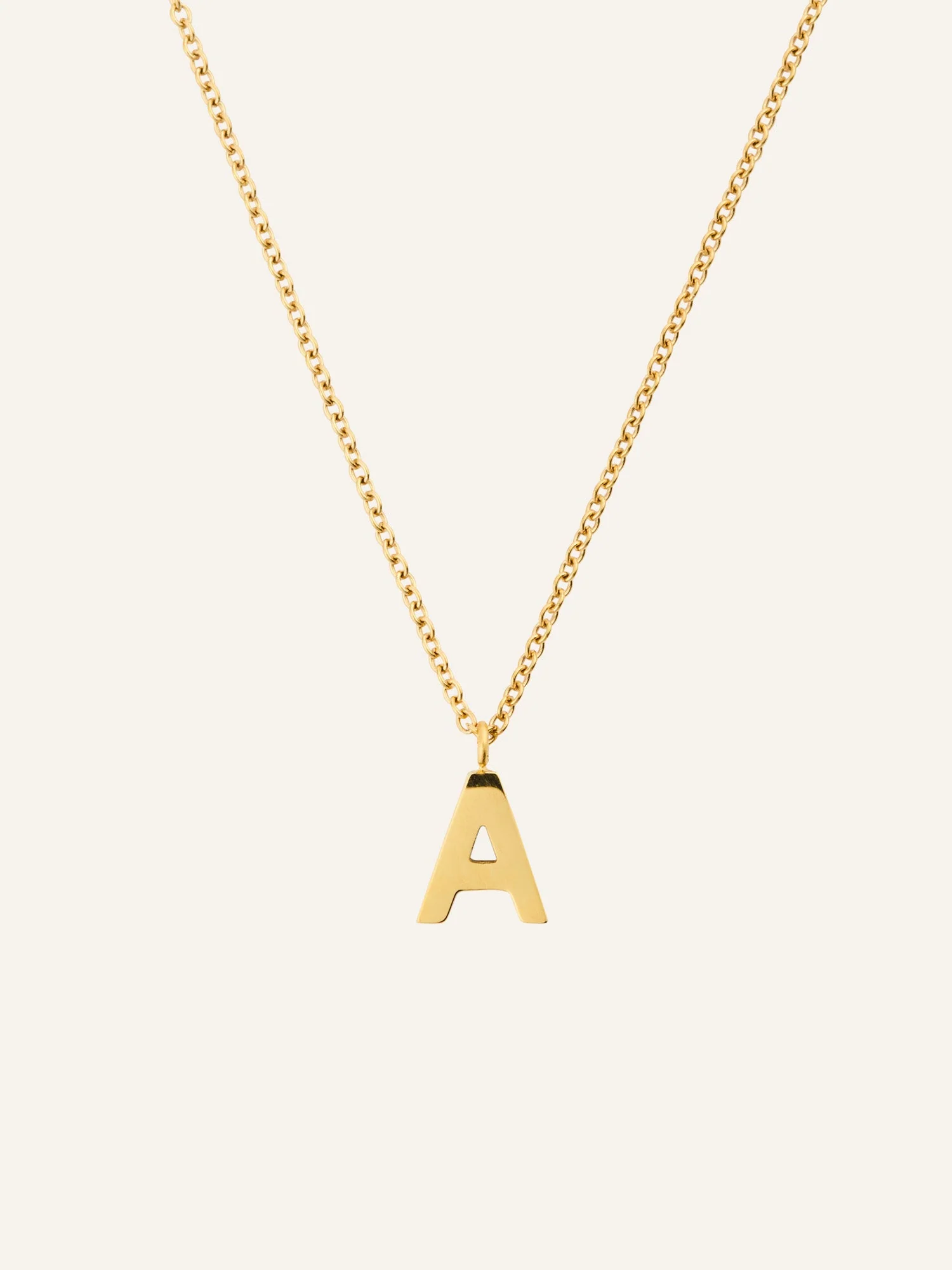 Petite Plain Letter Necklace - Image 7