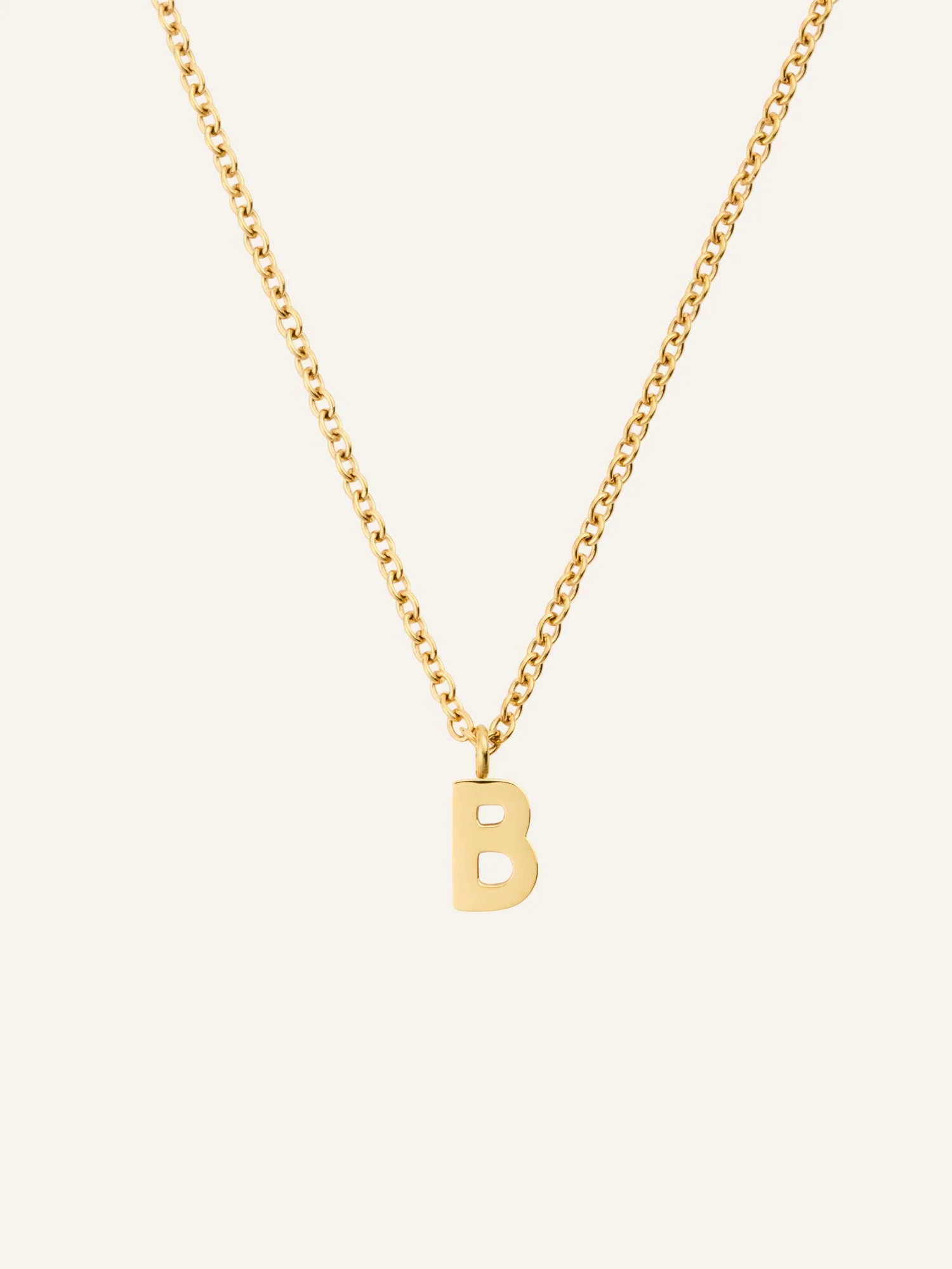 Petite Plain Letter Necklace - Image 8